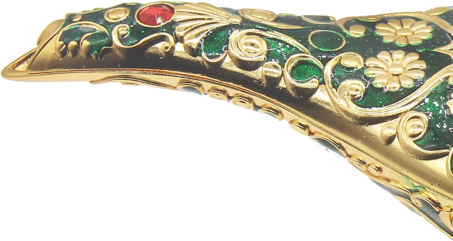 AVESON Classic Vintage Collectable Rare Legend Aladdin Magic Genie Costume Lamp Home Table Decoration & Gift, Golden Green - Gold image number 5