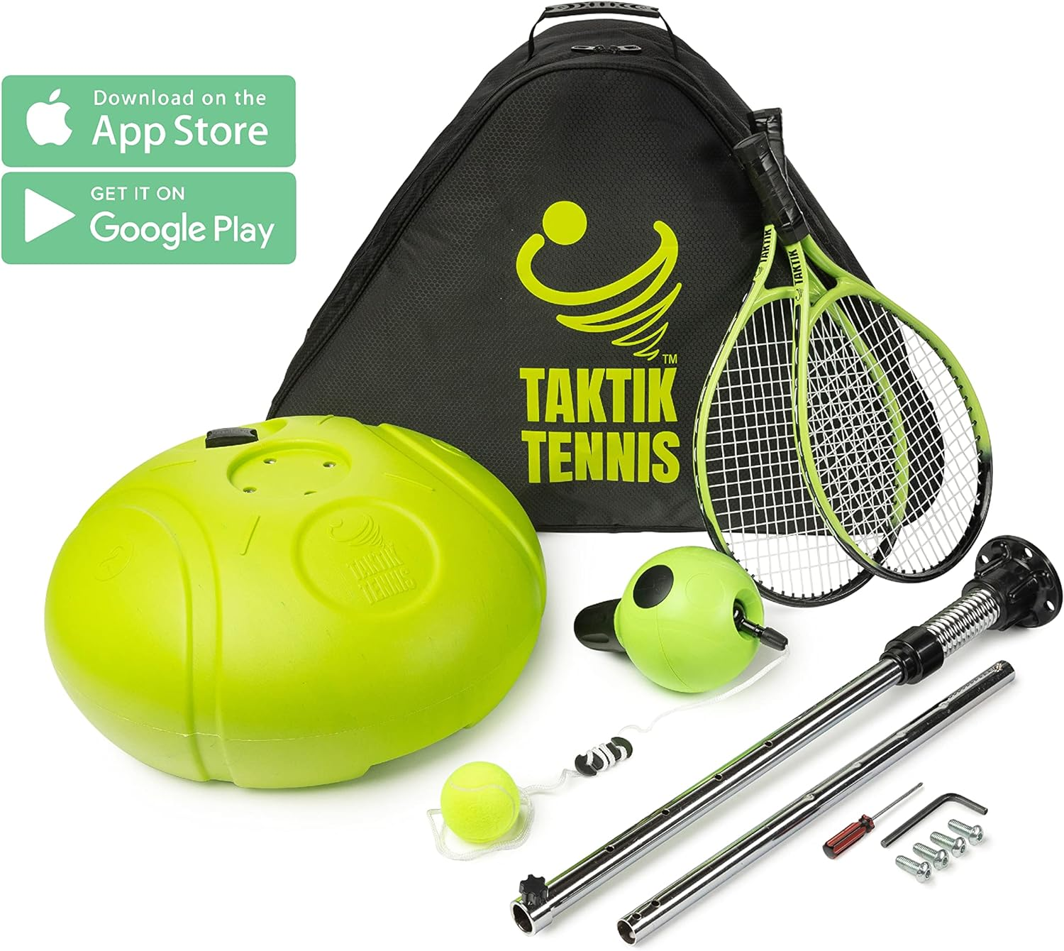 Wireless Connection Totem Tennis Kit | Swing Ball Game Measures & Records Metrics on APP for Tennis Training. All Surface Indoor & Outdoor Tetherball Sports Equipment for 1 or 2 Players image number 3