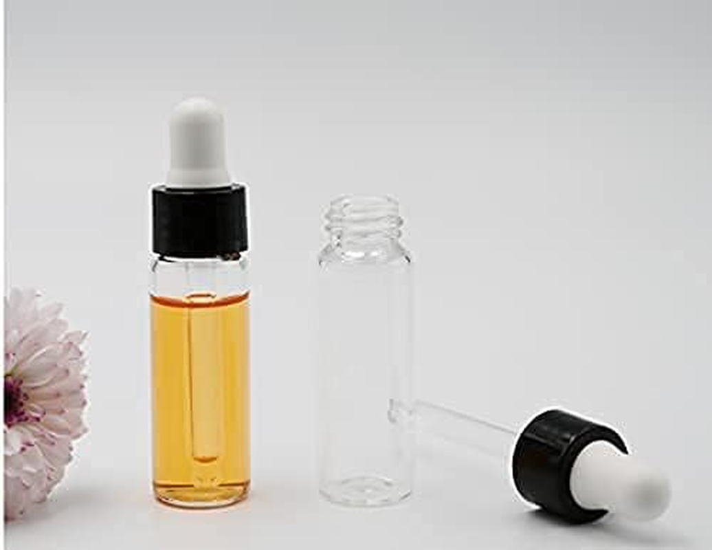 8ML Refillable Clear Glass Essential Oil Bottles Eye Dropper Vials Perfume Cosmetic Liquid (Quantity10, Transparent) image number 2