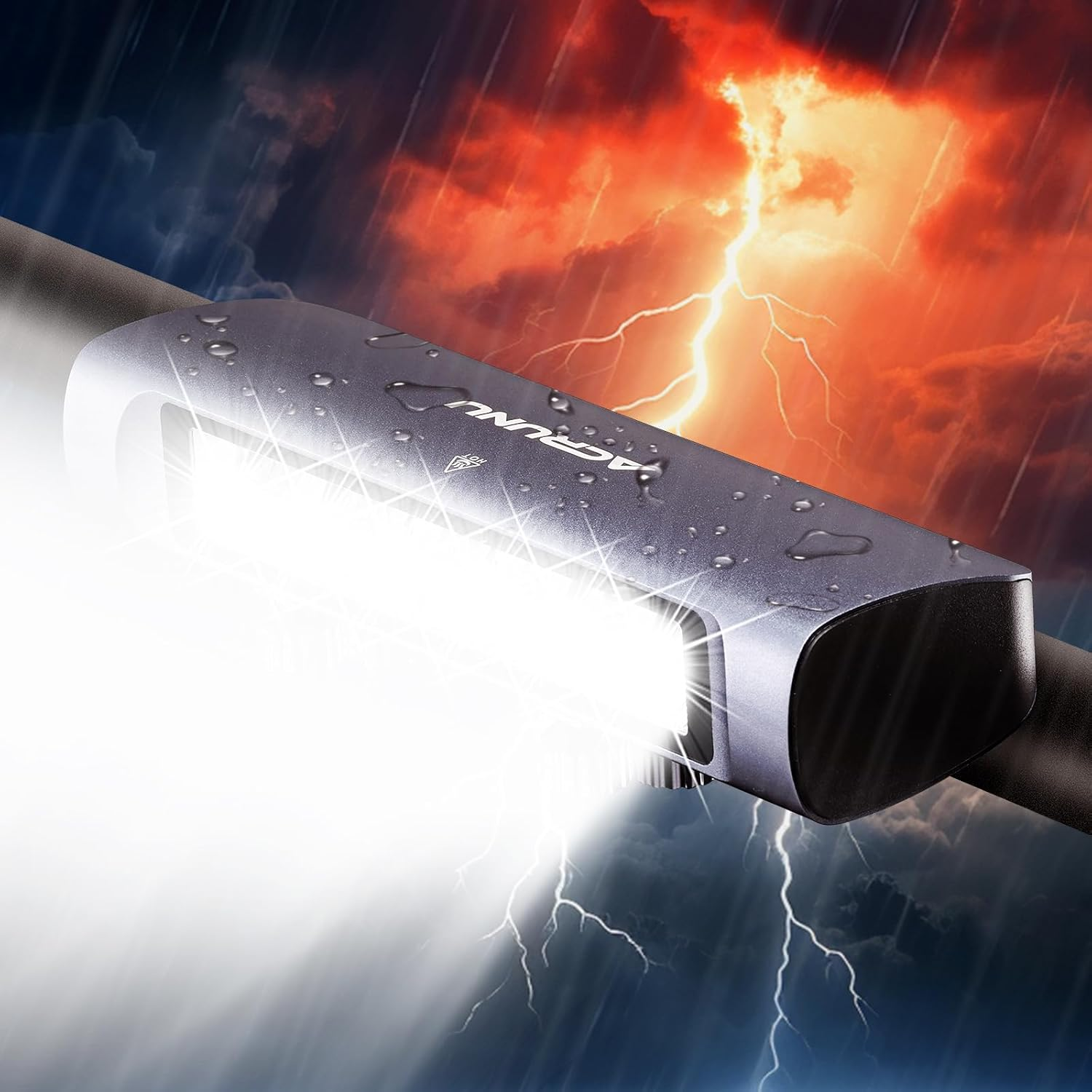 Super Bright 3400 Lumens LED Bike Light USB Rechargeable - 5 Modes Bicycle Headlight with 7H Runtime, IPX6 Waterproof, Quick Release Mount for Mountain Road Cycling Commuting Night Safety image number 6