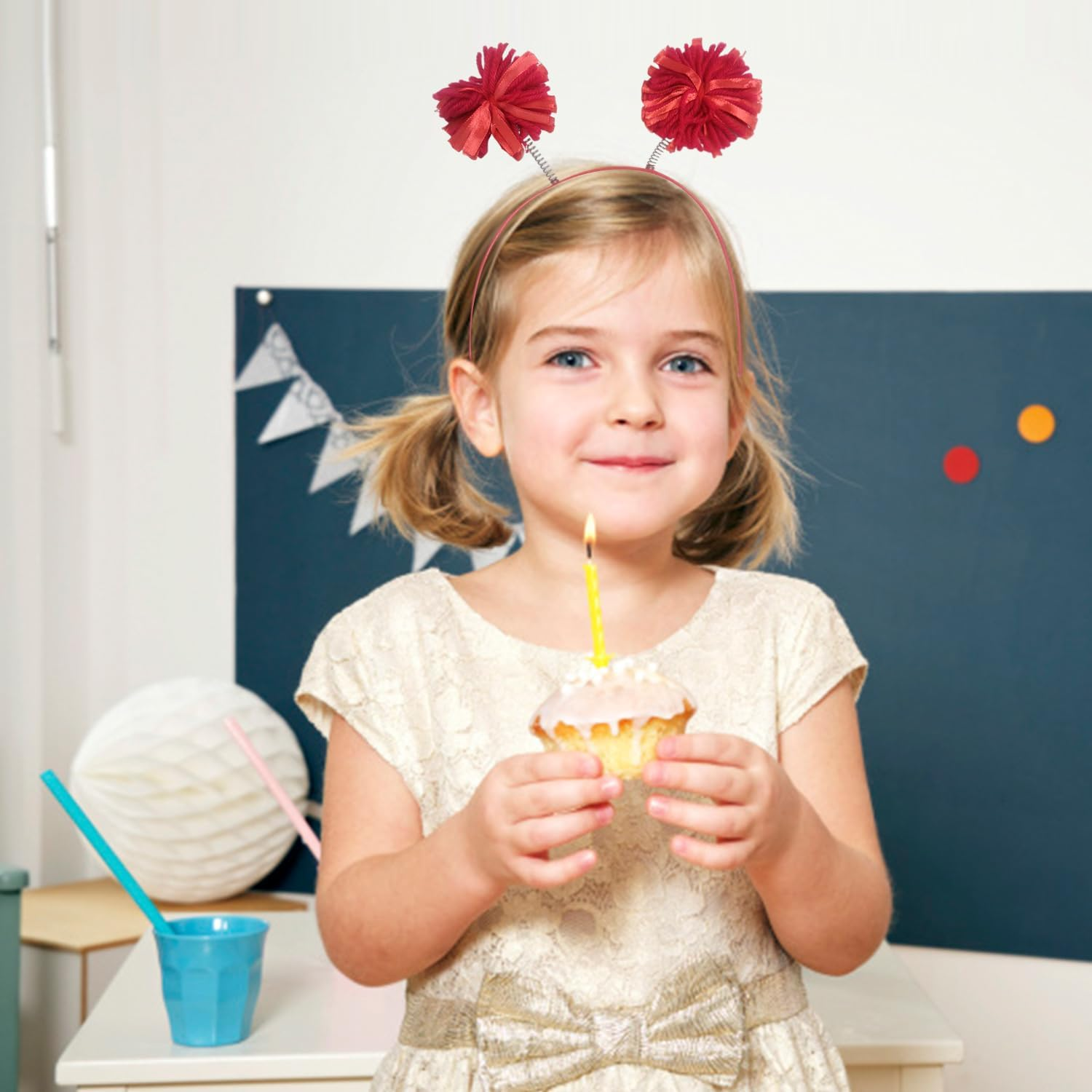 2 Pieces Creative Hair Ball Headbands, Stage Education Hair Accessories, Party Clothing Accessories, Hairstyle Decorations. image number 5