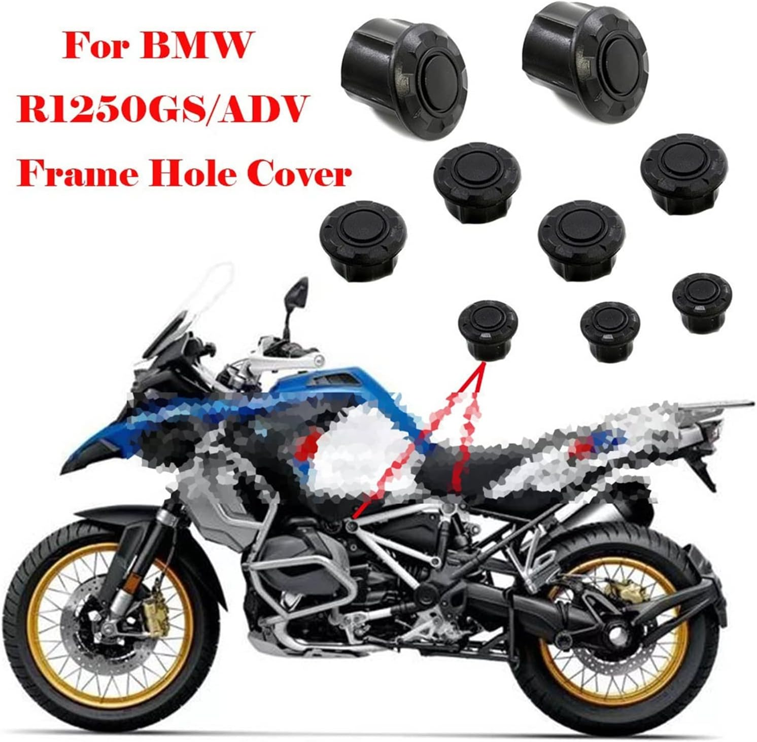 ZHANGTIAN Compatible with BMW R1250GS LC R1250GS R1200GS Adventure Adv 2019 Frame Hole Cover Caps Plug Decorative Frame Cap Set Motorcycle Accessories image number 5