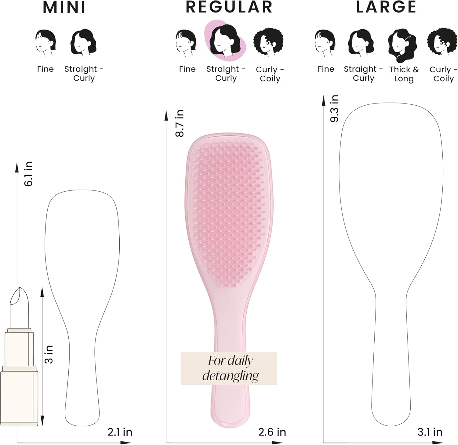 Tangle Teezer Wet Detangler Hairbrush - Millennial Pink image number 5