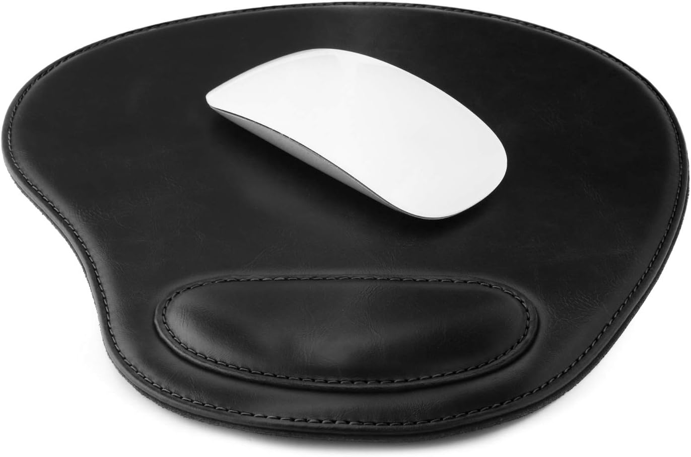 Londo Leather Oval Mouse Pad with Wrist Rest