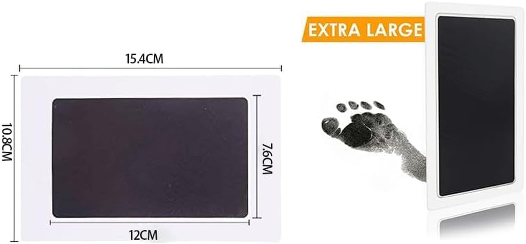 2Pack Baby Hand and Footprint Kit 0-24M Baby Footprint Kit- Ink Pad for Baby Hand and Footprints Pet Paw Print Kit Baby Foot Printing Kit Footprint Kit Baby with 2 Ink Pads and 4 Imprint Cards Infant Hand and Foot Stamp Ink Pad image number 5