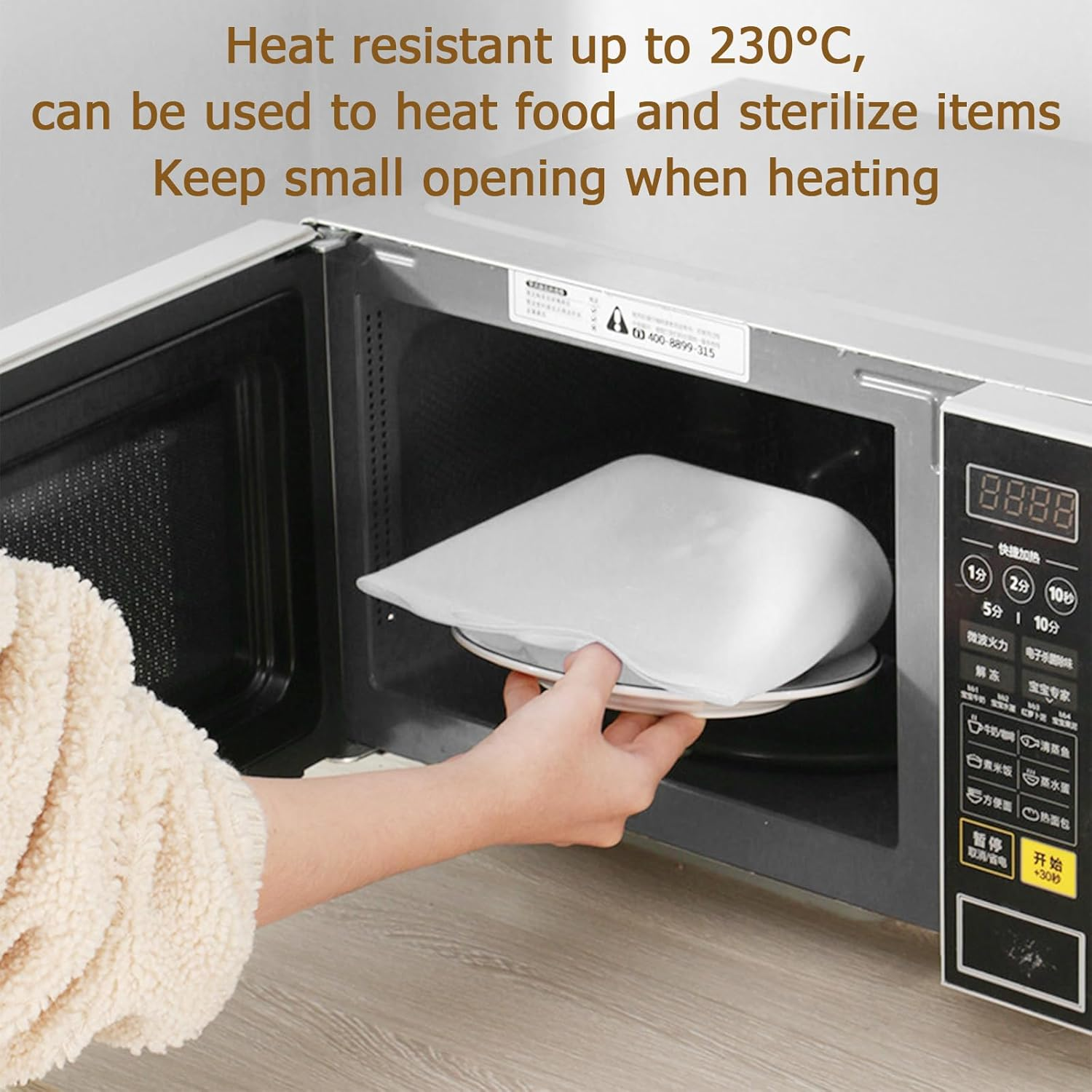 Silicone Microwave Steam Steriliser Bags, 1200ML Reusable Microwave Steam Sterilizer Bags，For Home and Travel Baby Bottles, Breast Pump Parts & Other Toddler Accessories Use （2 Pcs）