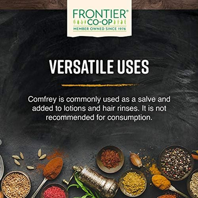 Frontier Co-Op Comfrey Leaf, Cut & Sifted, Certified Organic | 1.27 Oz (36G) Resealable Bag | Symphytum Officinale L. image number 6