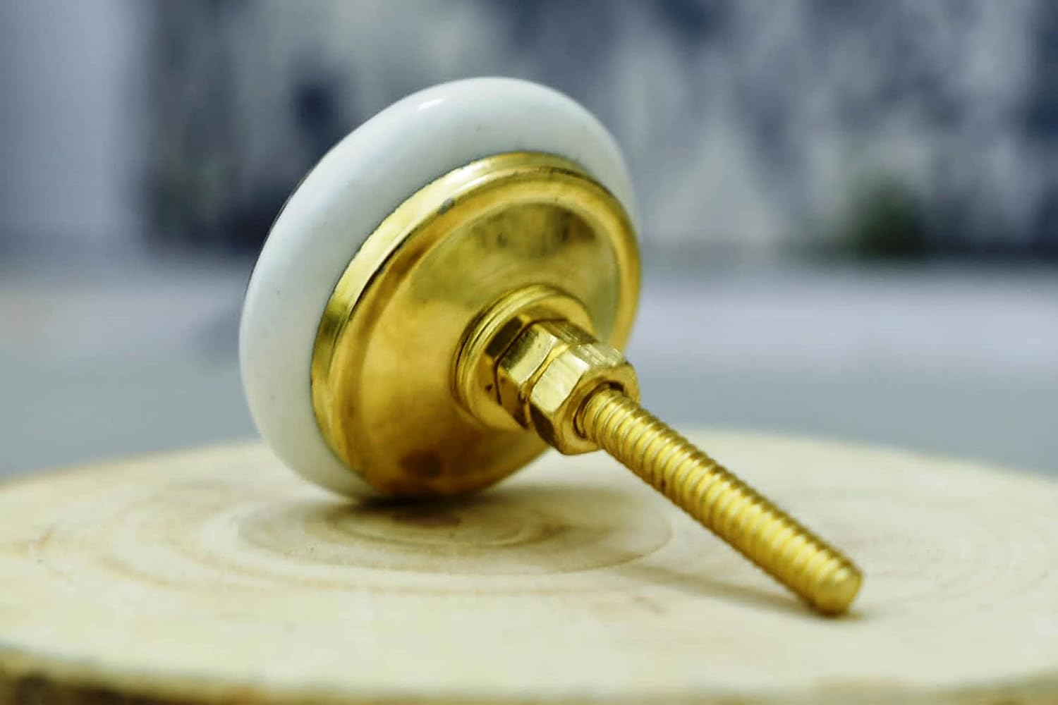 ARTISNO Printed Ceramic Knobs - Set of 10 Bird Print Ceramic Knobs for Kitchen Cabinet Drawer | Decorative Cupboard Door & Wardrobe Drawer Pulls Furniture Hardware Handle (1.5-Inch Diameter) (Blue) image number 2