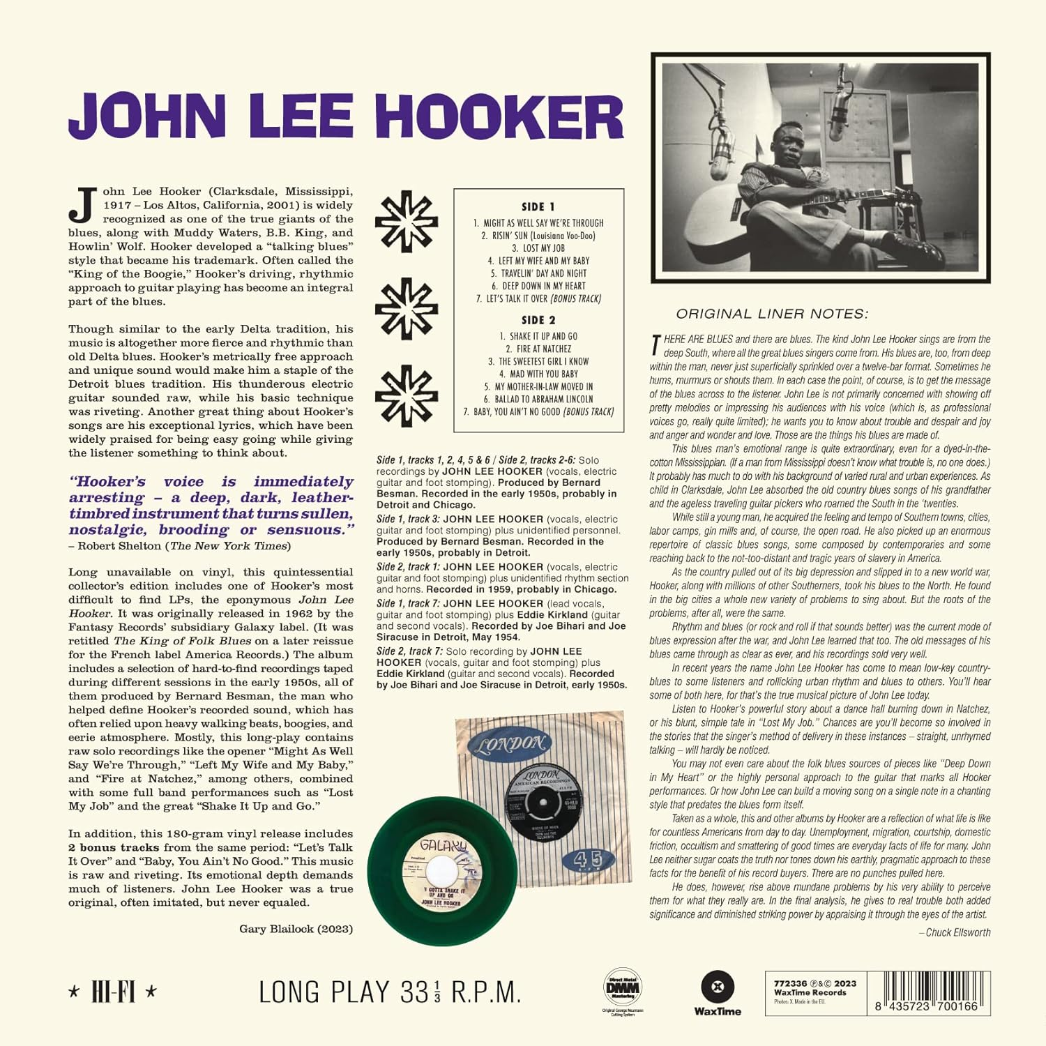 John Lee Hooker: the Galaxy Album - Limited 180-Gram Vinyl with Bonus Tracks