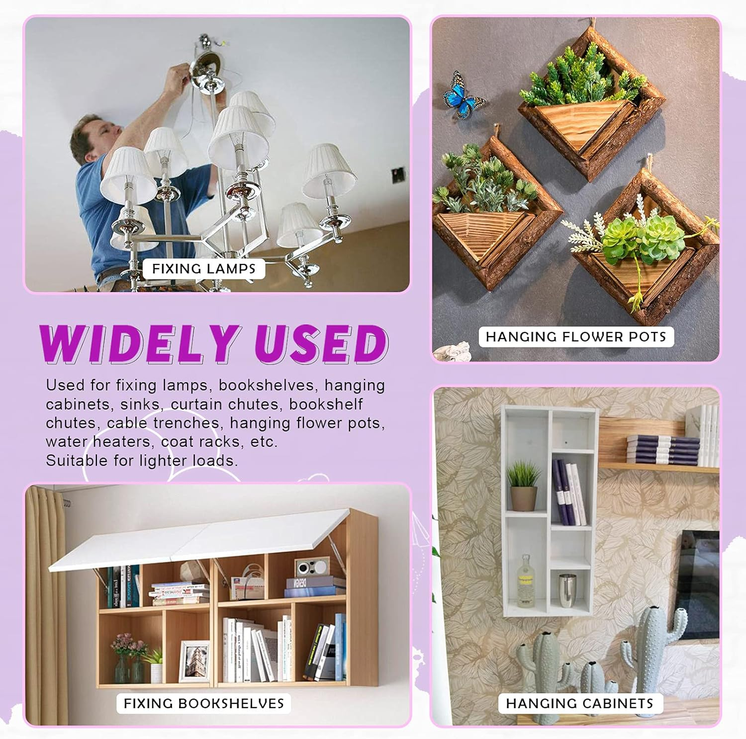 Swpeet Toggle Bolt and Wing Nut Kit for Hanging Heavy Items on Drywall (60PCS)