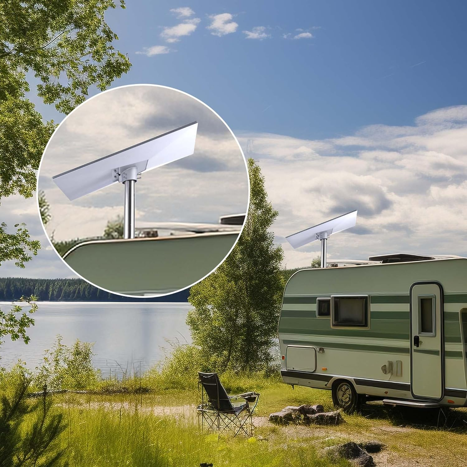 Starlink Gen 3 Pipe Adapter and Pole Mount - Standard Dish Kit for Roof Mounting image number 1