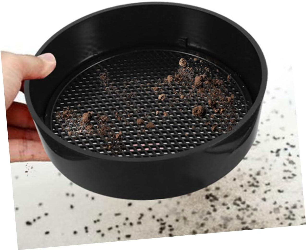 Amosfun 9Pcs Plastic Soil Sifters for Garden Manual Soil Sieves Gardening Sieve Sifting Pan for Planting Lightweight Plastic Sifting Tool for Garden Supplies