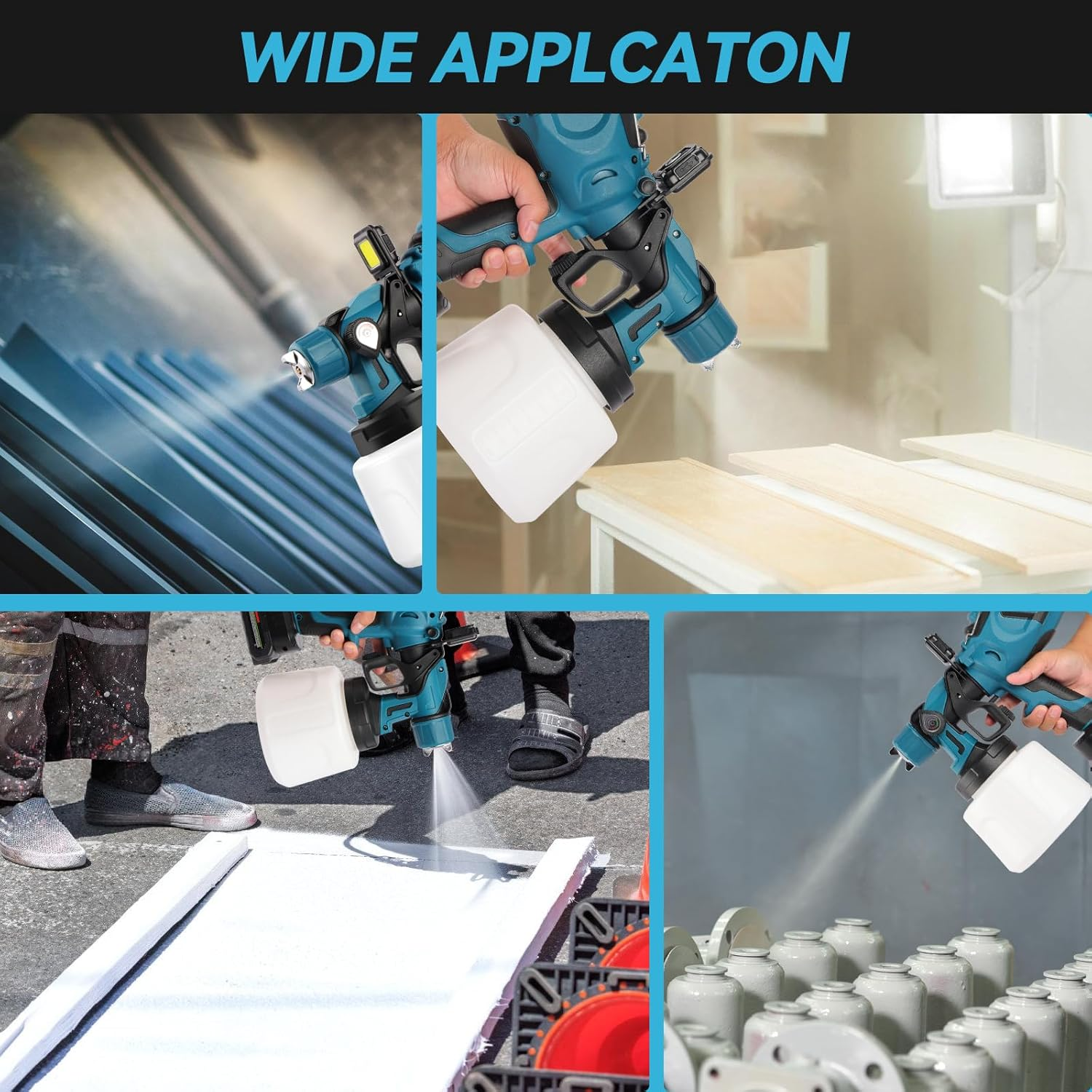 Paint Spray Gun &ndash; Paint Sprayer with 1400Ml Tank, 5 Nozzles, 5 Spray Pattern, Easy-To-Clean Electric Paint Sprayer for House, Furniture, Wall, Cabinet, Door, Garden Fence, Car, DIY