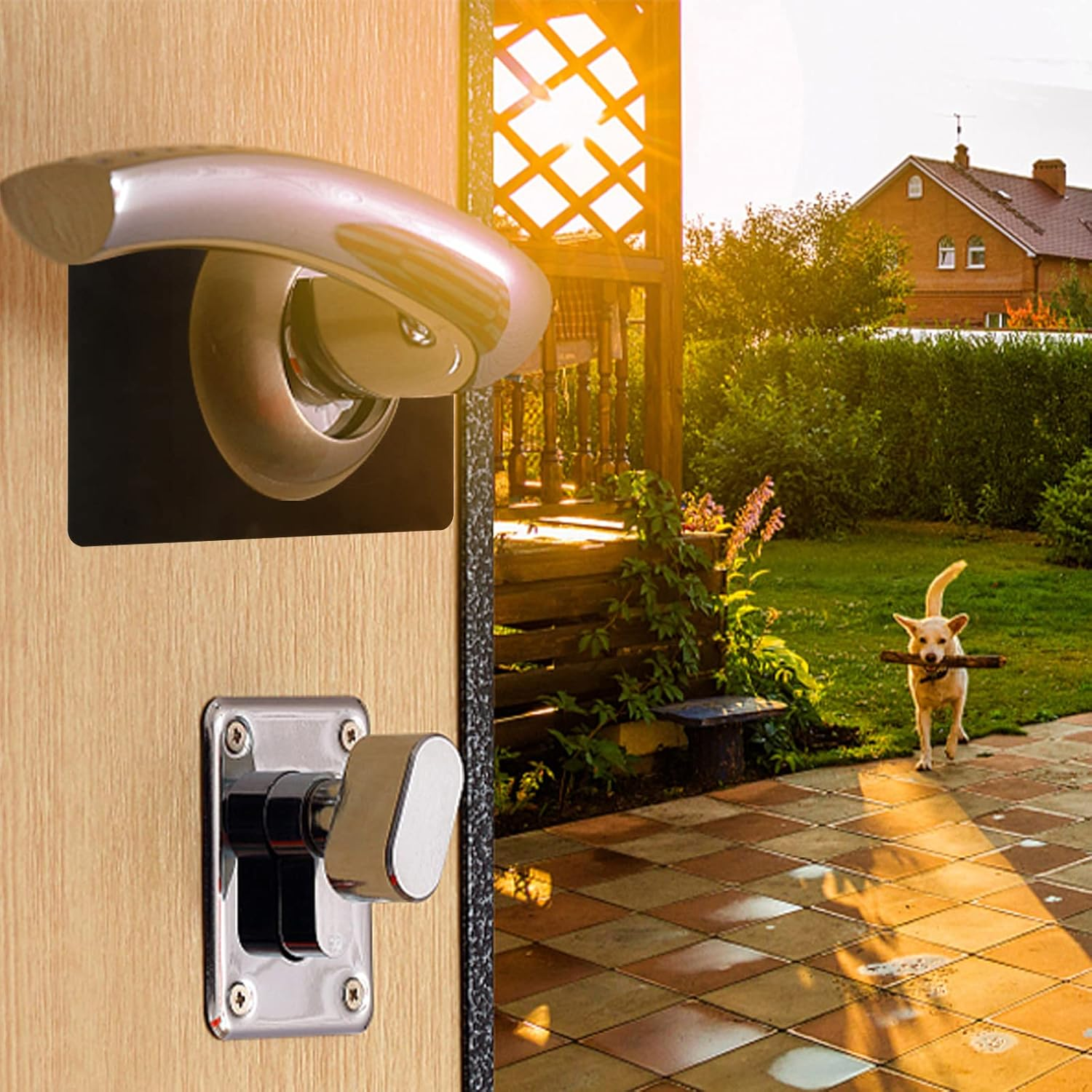 4 Pack Door Knob Reinforcement Plate Black, Door Hole Cover Filler Fixing Plate Door Lock Repair Plate, Stainless Steel Door Knob Fixing Bracket - Prevent Door Lock Loose or Wobbly image number 2