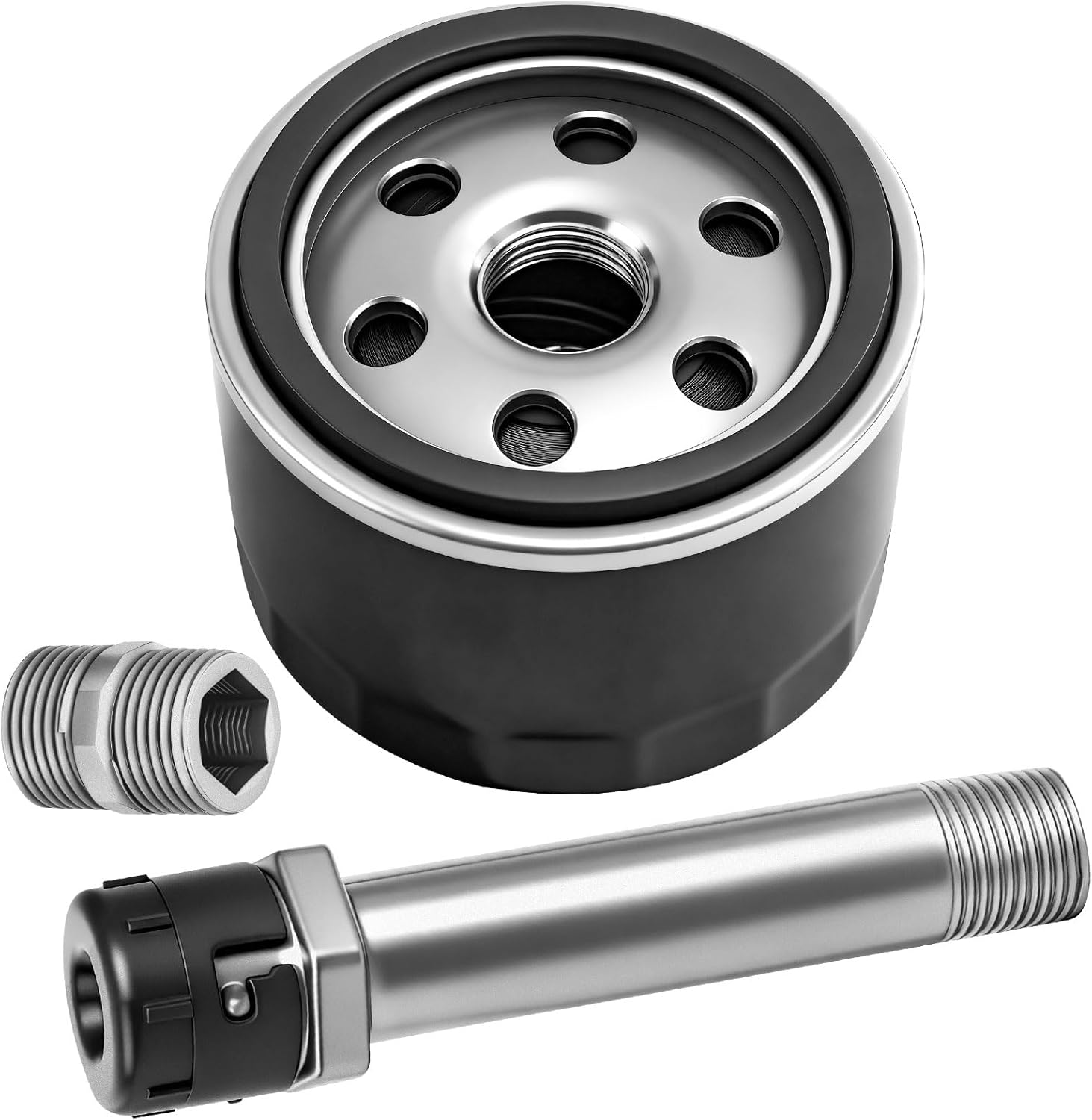 MIU13767 AM131611 AM125424 Easy Change Conversion Kit Compatible with J-Ohndeere Lawn and Garden Tractor MIU13767B, S160, S130, E120, E130, E150 & with 1 Oil Filter, 1 Drain Plug, 1 Adapter Fitting