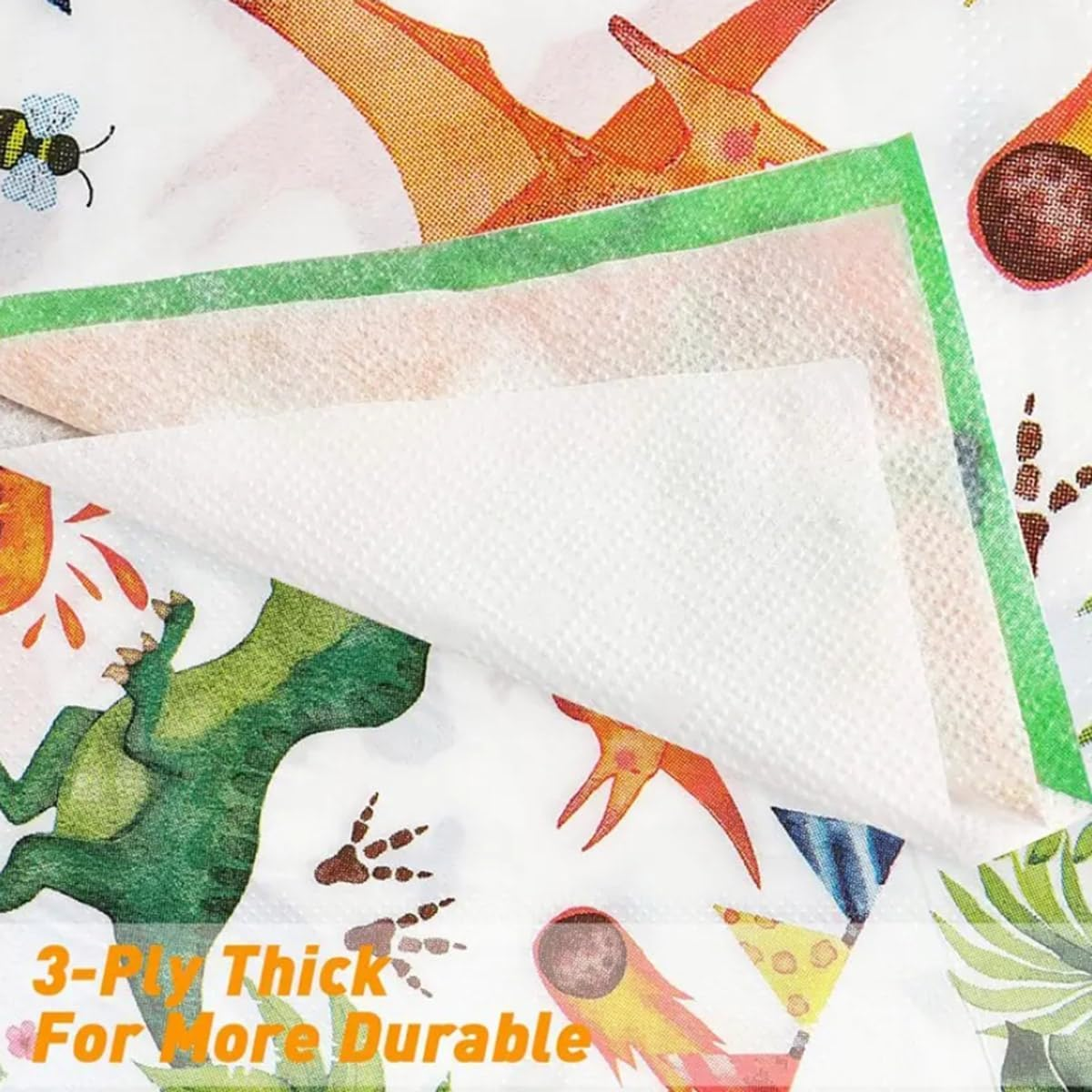 Dinosaur Disposable Tableware Set Roar Dino Tablecloth Plates Cups and Napkins for Birthday Party Decorations image number 4