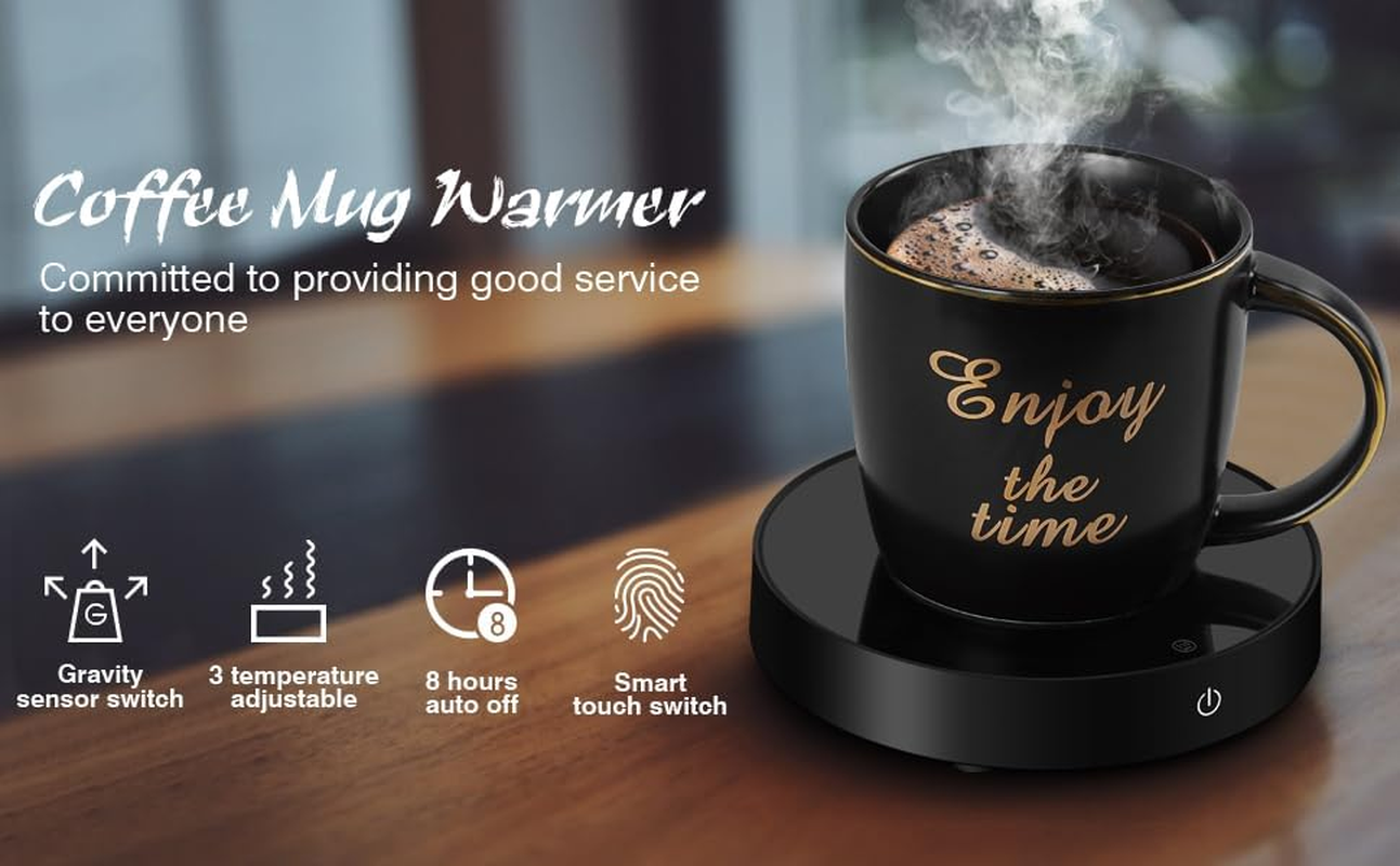Coffee Mug Warmer and Smart Cup Warmer,Mug Warmer for Desk,Electric Beverage Warmer with 3 Temperature Settings with Auto On/Off, Auto Power-Off Protection Obtained RCM Certification (Black) image number 3