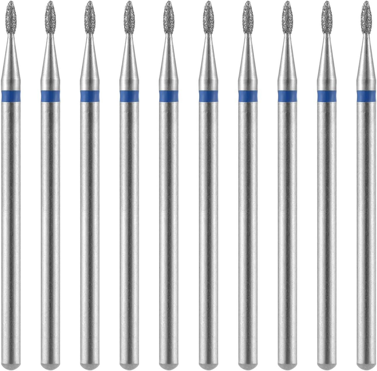 Siyuwuro 10Pcs Cuticle Nail Drill Bits Flame Shape 3/32'' Safety Carbide Nail Drill Bits Professional Manicure and Pedicure Drill Bits for Cuticle Dead Skin Nail Prep image number 4