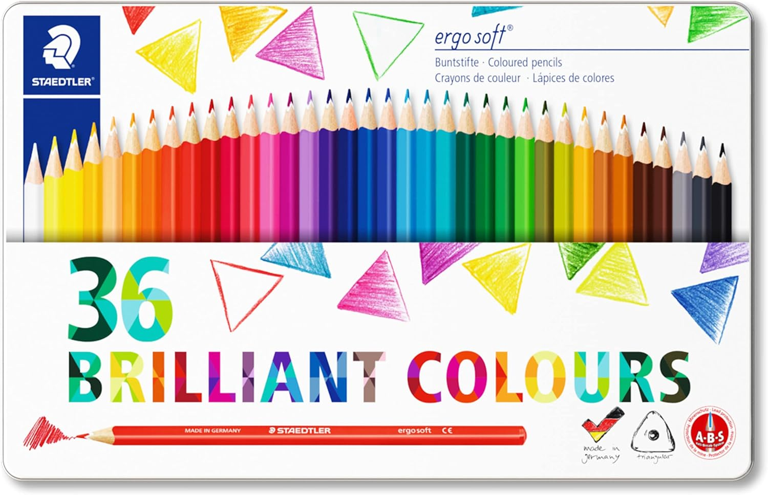 STAEDTLER Colour Pencil Ergosoft FSC 100 Percentage (157 M36), Assorted, Pack of 36 image number 6