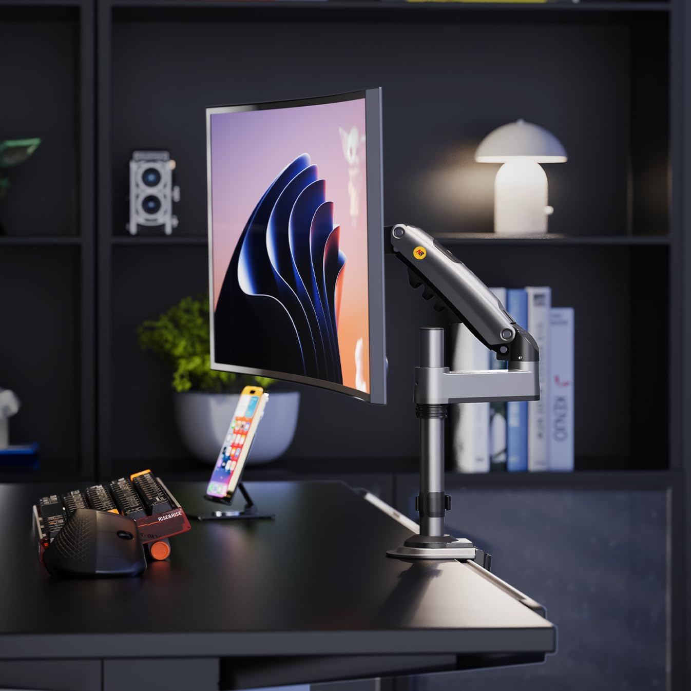 NB North Bayou Monitor Desk Mount Stand Full Motion Swivel Monitor Arm Gas Spring for 17''- 30'' Computer Monitor from 2Kg to 9Kg-H100 Gunmetal image number 2