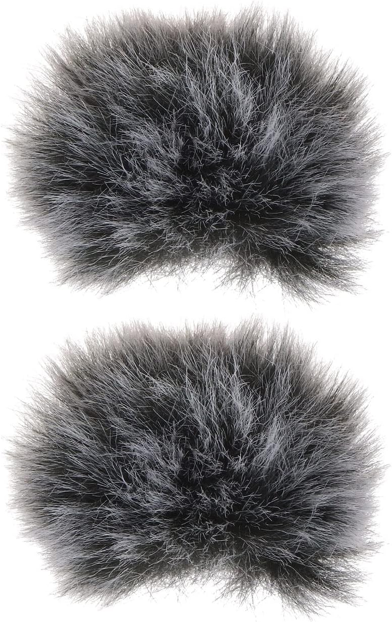 SING F LTD 2PCS Lapel Microphone Windshield Muff Lavalier Muff Pin-On Furry Microphone Windproof Muff for 5-10Mm Diameter Microphone Outdoor Indoor Environments image number 5