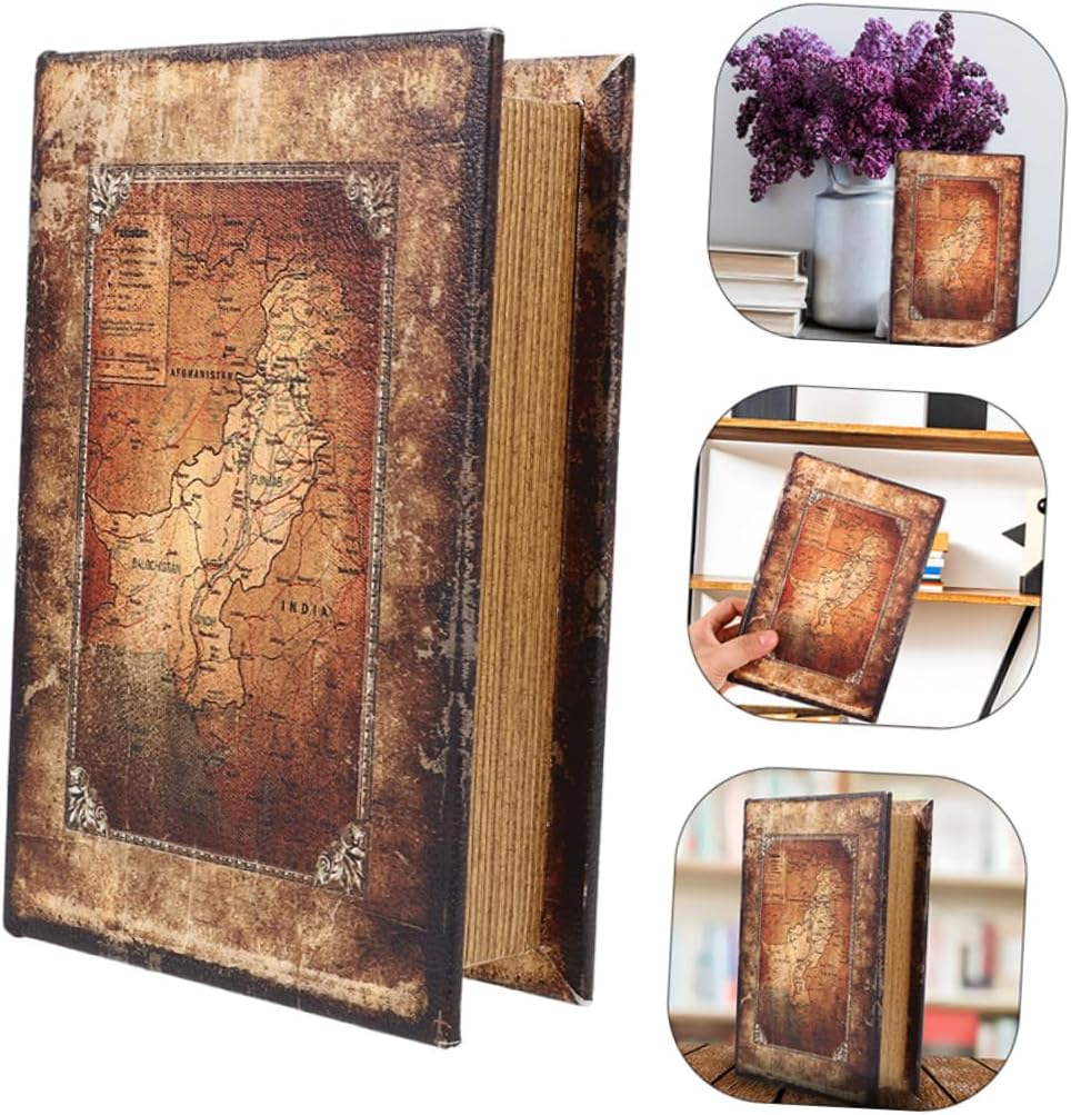 Vintage Book Shape Hidden Storage Jewelry Organizer Book Storage Box for Boys and Girls Toys image number 6