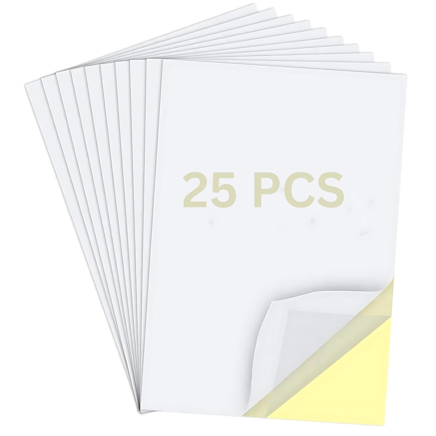 25 Sheets of A4 Clear Double-Sided Tape, Extra-Strong Adhesive with Yellow Liner for DIY, Crafts, Party Decor, and Home Decorative Tape image number 3