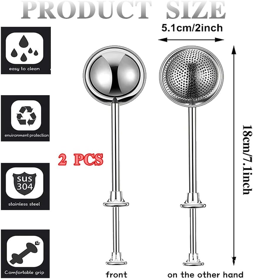 Good Grips Baker&rsquo;S Dusting Wand Flour and Spices for Sugar,2Pcs Powdered Sugar Shaker Duster Flour Dispenser Shaker,Stainless Steel Powdered Sugar Shaker Duster Flour Duster Spices Sugar Shaker Duster image number 2