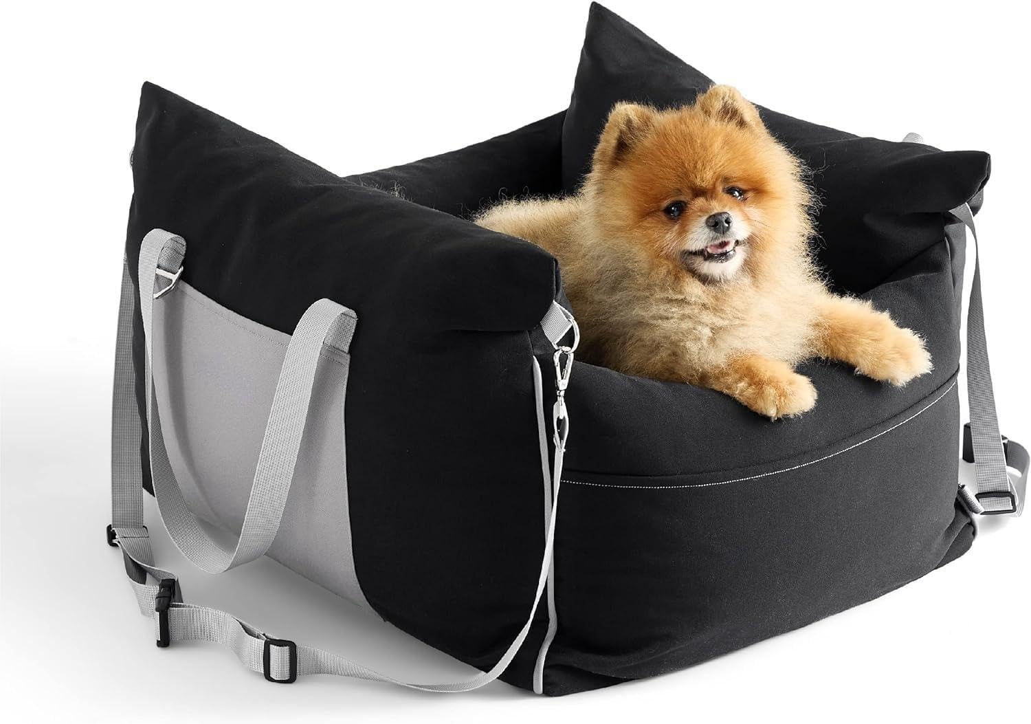 Car Seat for Medium Small Dogs - Pet Booster Travel Bed, Multi-Function Sofa Cushion with Blanket, Comfortable Safe Removable and Washable, Fits Cars/Trucks/Suv image number 1