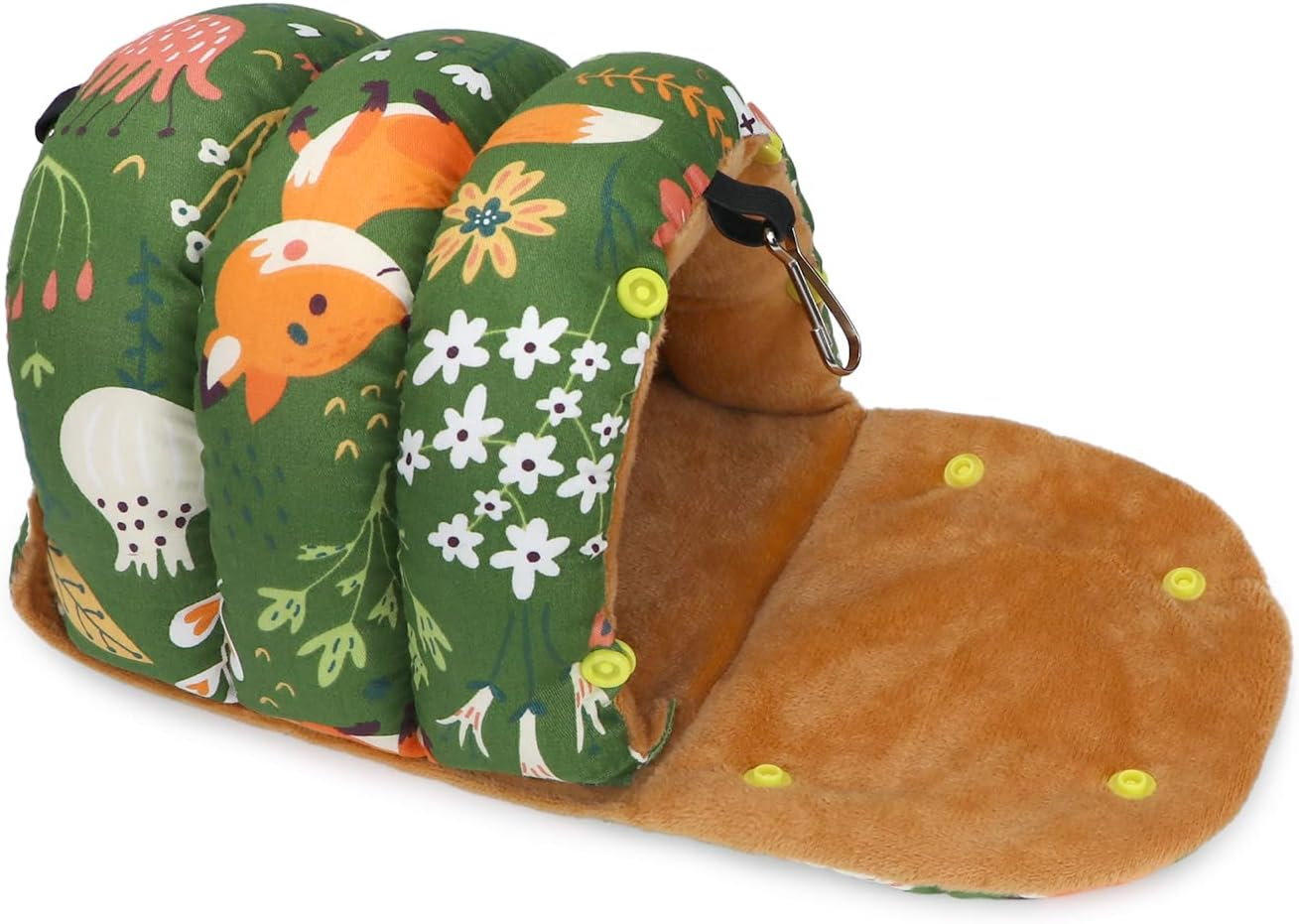 Wontee Bird Nest House Winter Warm Snuggle Hut Bird Bed Hanging Hammock for Parrots Budgies Parakeets Caique Senegal Cockatiels Conures (Small, Green) image number 3