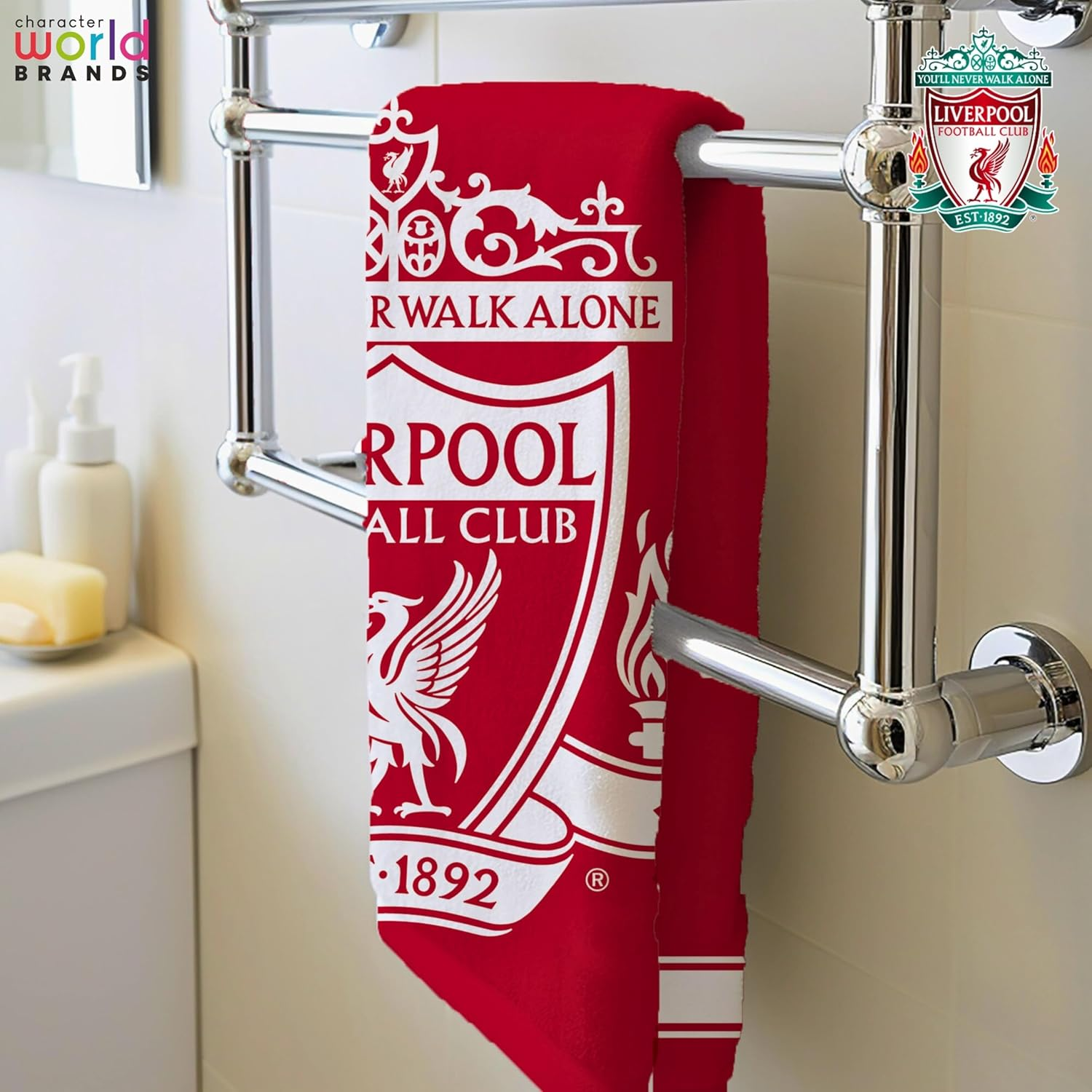 Liverpool FC Character World Official Towel | Super Soft Feel, YNWA Football Club Design | Perfect the Home, Bath, Beach & Swimming Pool | One Size 75Cm X 150Cm | 100% Cotton image number 2