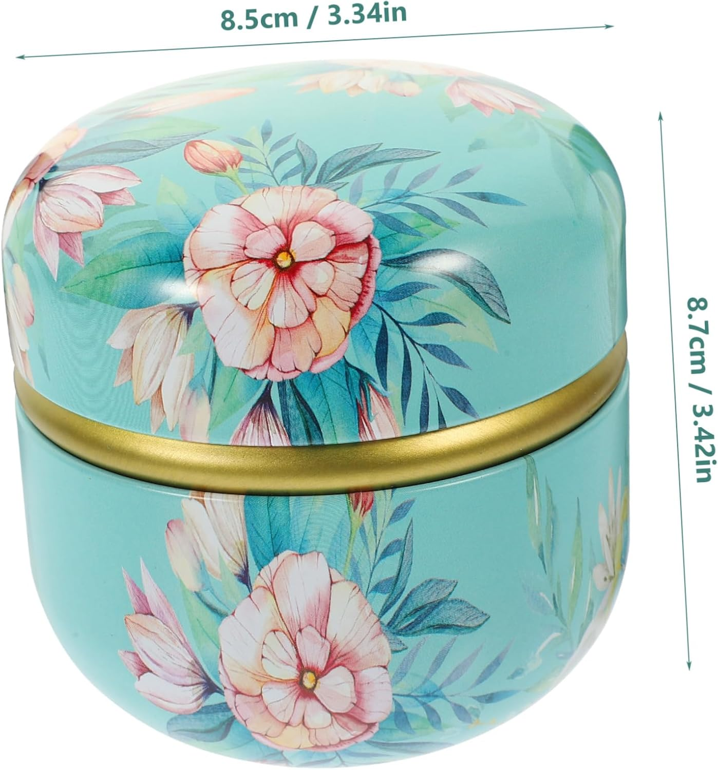 NAMOARLY 6Pcs Tinplate Candy Storage Jars Inner Lids, round Containers, Food-Grade Metal Packaging Boxes Suitable for Gift and Home Use Style image number 3