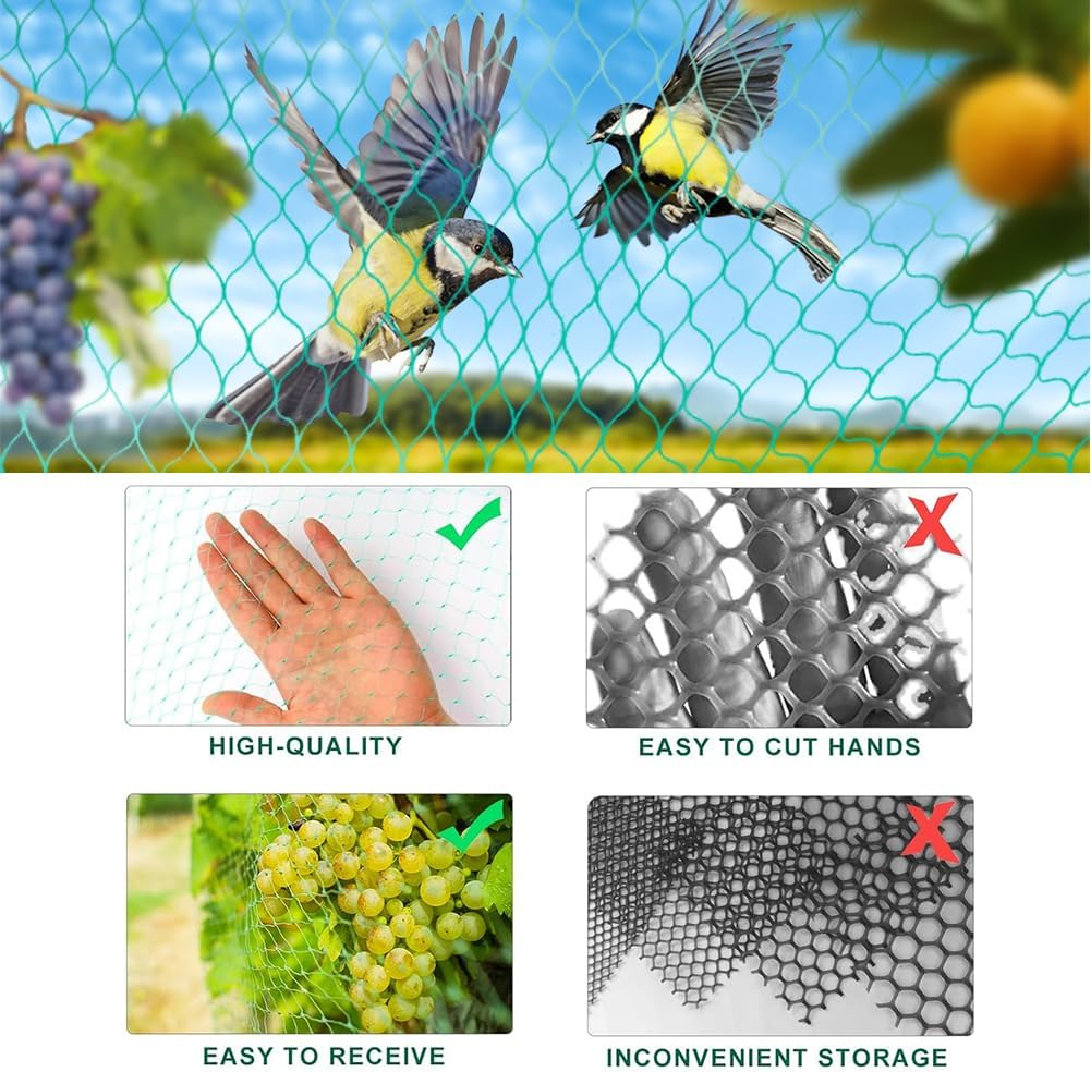 Cat Net for Balcony and Window, Cat Protection Net, Cat Net, Transparent Cat Net, No Drilling, Suitable for Bird Protection Net, Tight Mesh Bird Net, Bird Protection Net, 2 M X 10 M image number 3