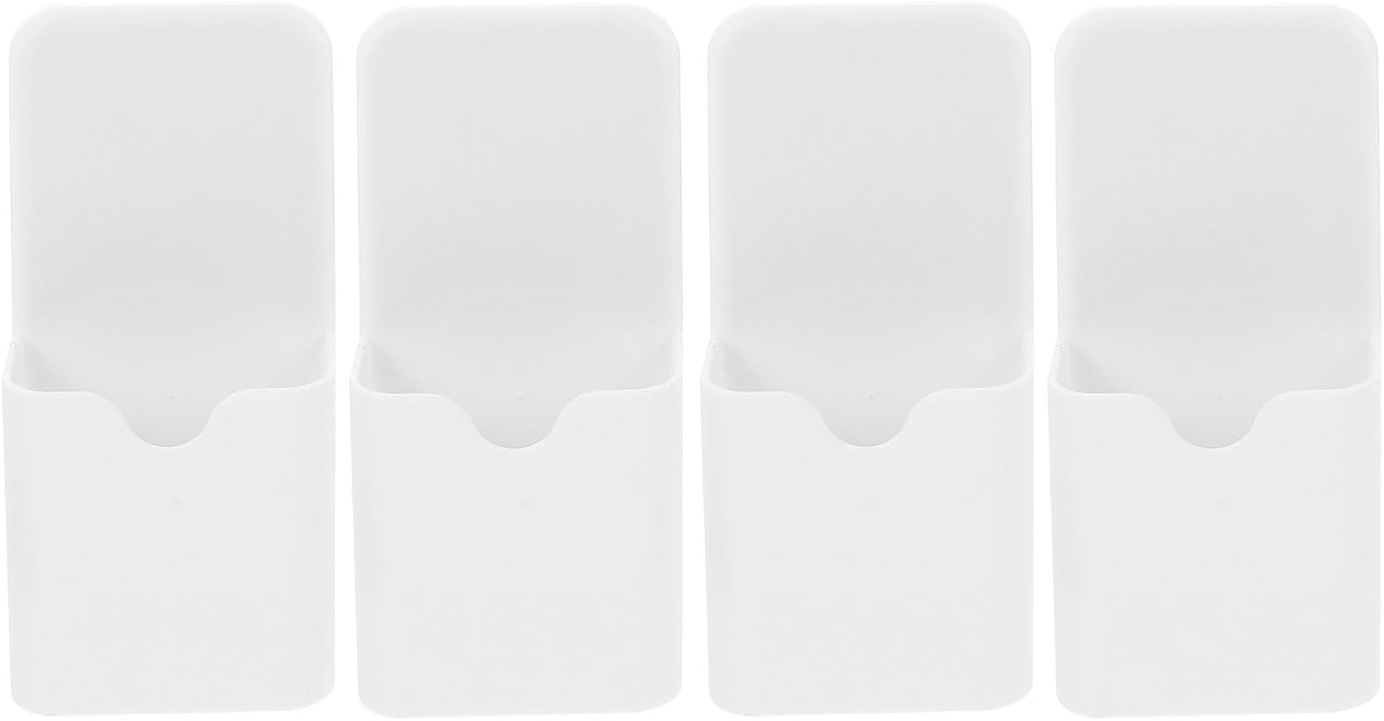 Totority 4Pcs Magnetic Marker Holder Set, White Plastic Magnetic Storage Box for Whiteboard Pens, Dry Erase Pen Container Organizer for Office, School, Refrigerator, and Home Use image number 1