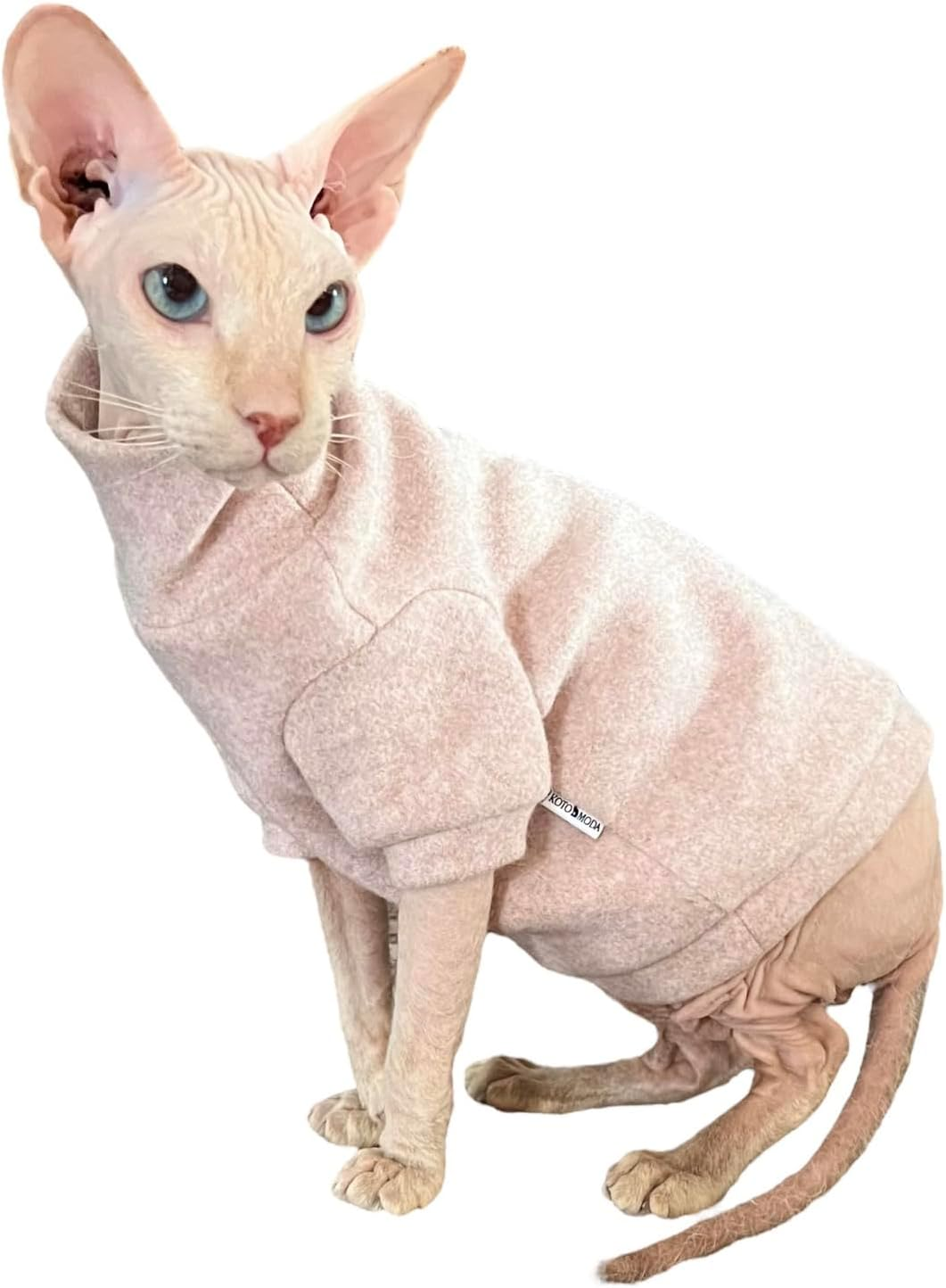 Kotomoda Cosy Comfort for Hairless Beauties Winter Sweater Brushed Coconut Nude for Sphynx and Naked Cats (XS) image number 2