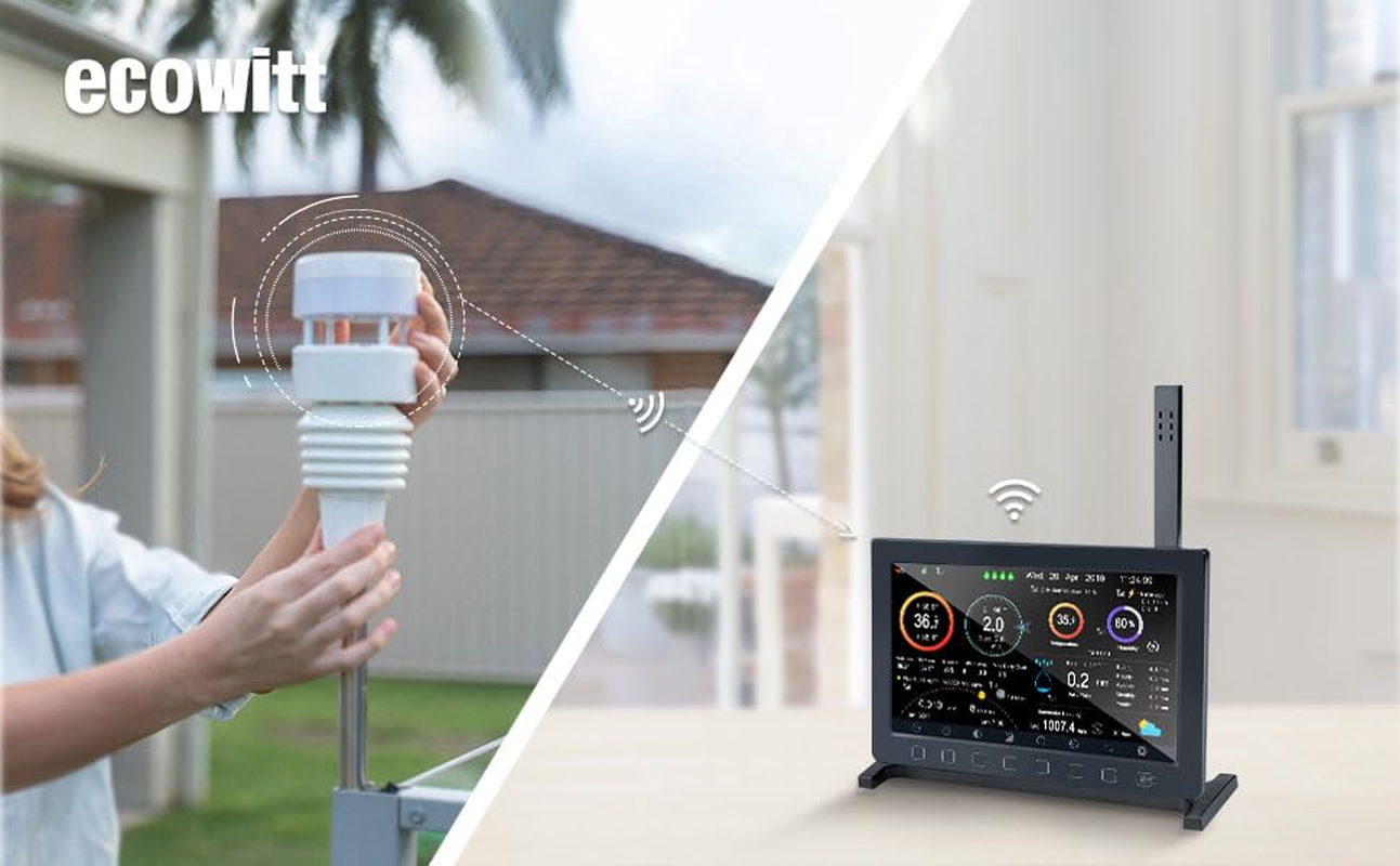 ECOWITT Wittboy Pro Weather Station HP2564, Includes 7 Inch HP2560 TFT Display Console and WS90 Outdoor Solar Powered Weather Sensor, Supports Wu/Weathercloud/Wow/Ecowitt Servers, 433 Mhz image number 5