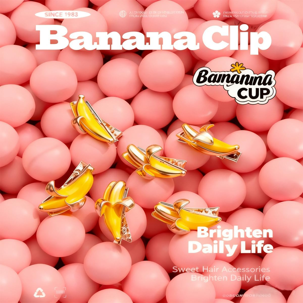 10Ps Hair Clips Women'S Cute Small Mini Shape of a Banana Duckbill Hair Clips for Styling Hair Thick & Thin Clips