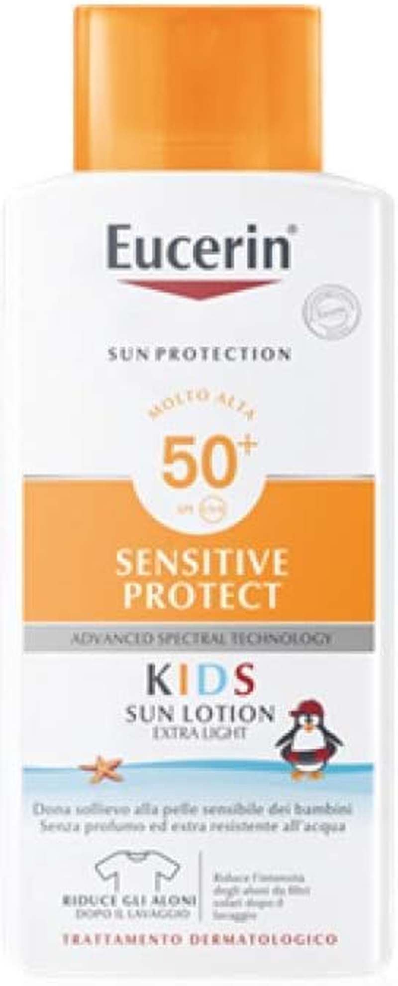 Eucerin Sensitive Protect Kids Sun Lotion Extra Light LSF 50+, 400 Ml Lotion