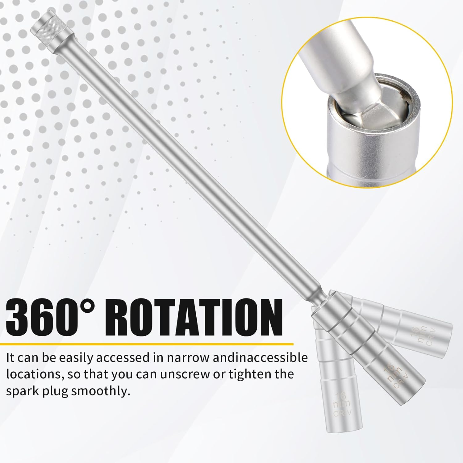 DJAPWPX-2/4 Pcs 14Mm+16Mm Spark Plug Socket, Magnetic Spark Plug Socket Set, Thin Wall Spark Plug Removal Tool, Professional Spark Plug Socket Kit for Replacing Spark Plugs (2)