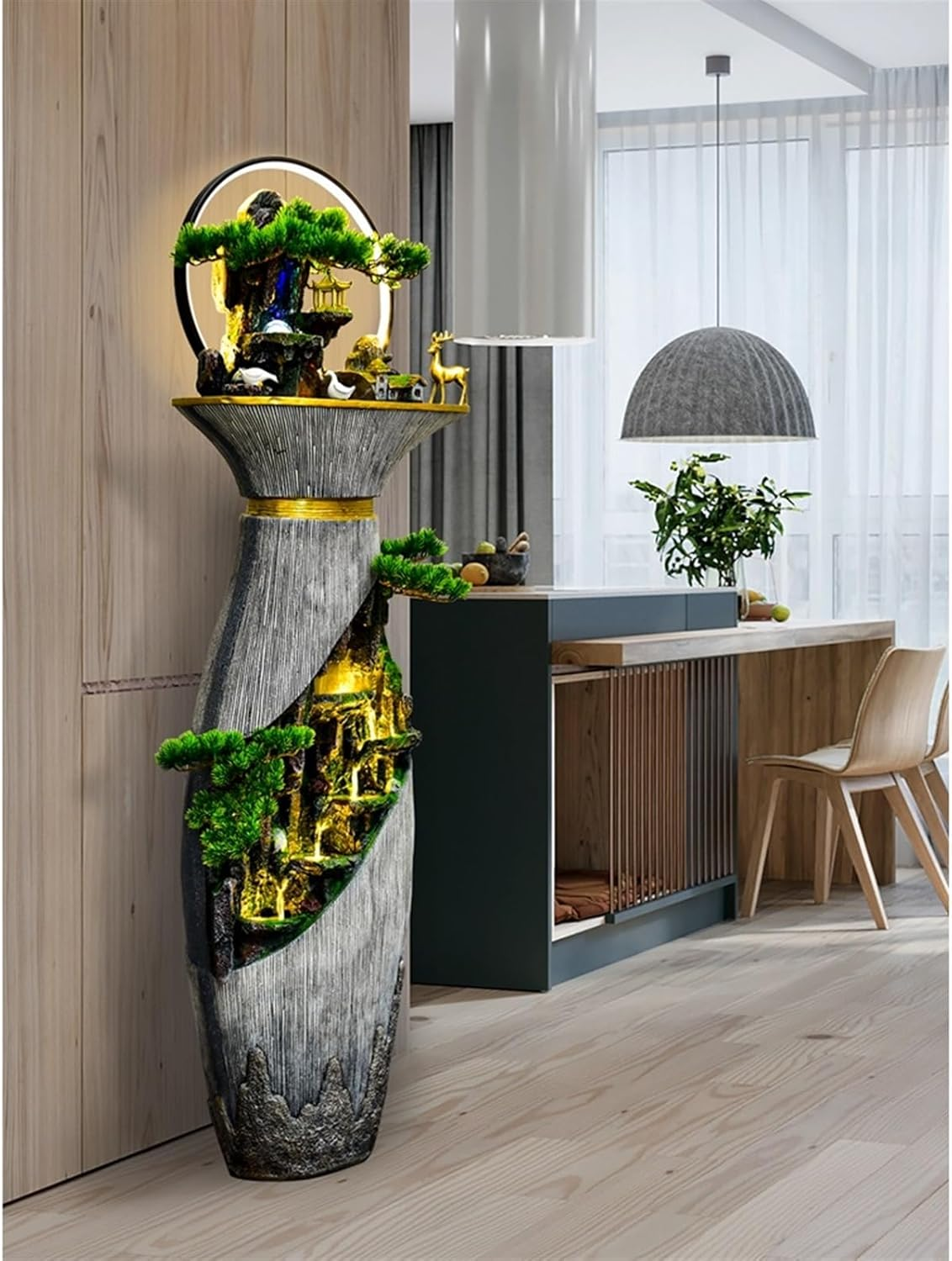 Outdoor Fountain Water Fountain Decoration, Floor Home, Living Room Courtyard Office image number 2