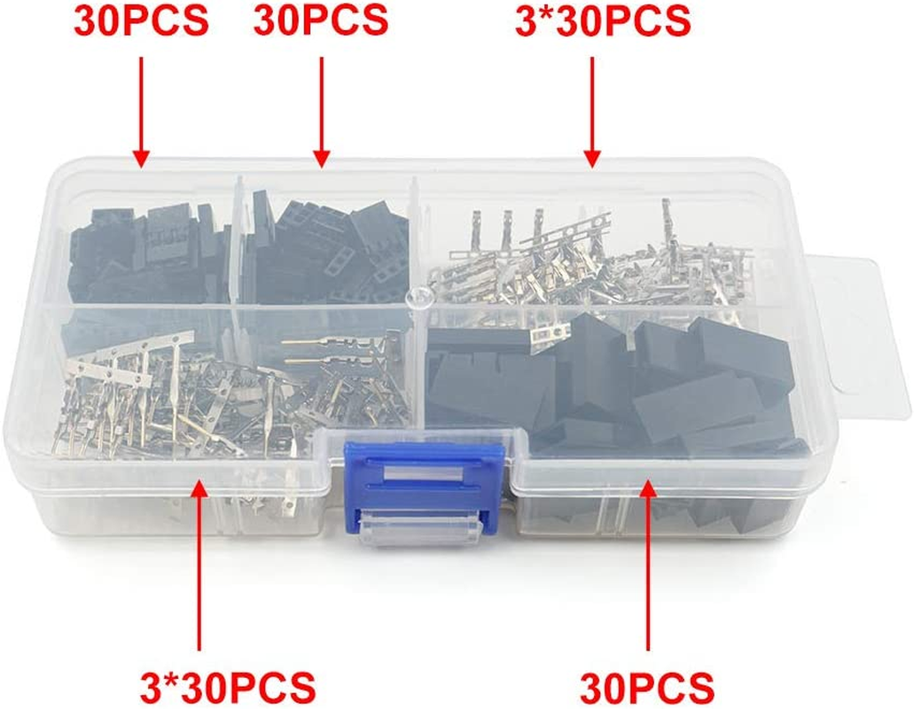 30 Sets Servo Plug Male Female Connector Crimp Pin Kit Compatible Futaba for Hitec Spektrum RC image number 3