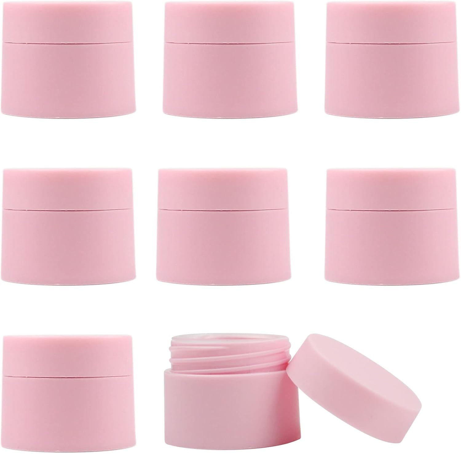 10 Pcs 50Ml White PP Plastic Scrub Face Cream Jar Container with Lids and Inner Empty Refillable Cosmetic and DIY Sample Containers Cases