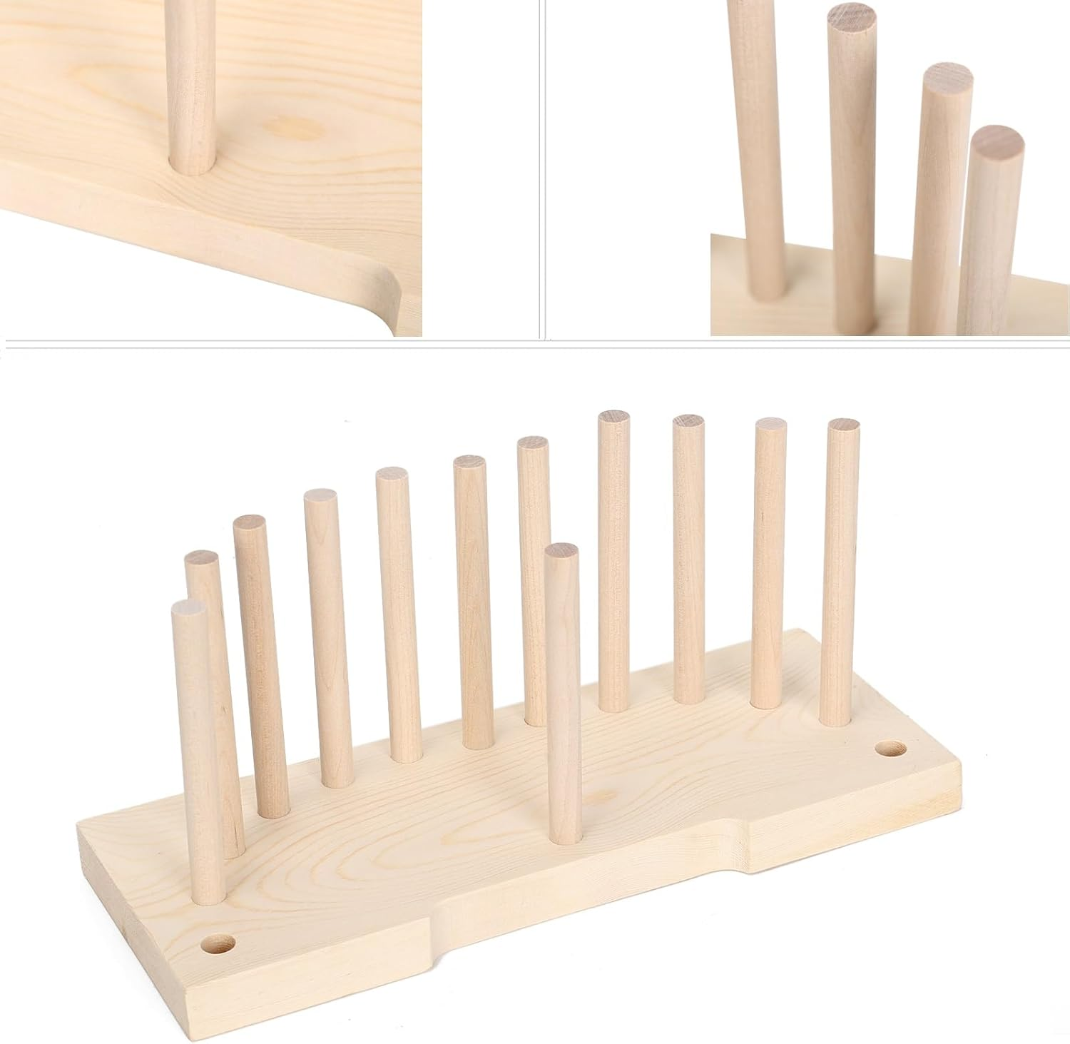 Ruimou 1 Set Wooden Bow Maker, with Wooden Board Sticks,Comes with 4 Different Colored Ribbons,For Crafts DIY Bows Decoration Gifts. image number 5