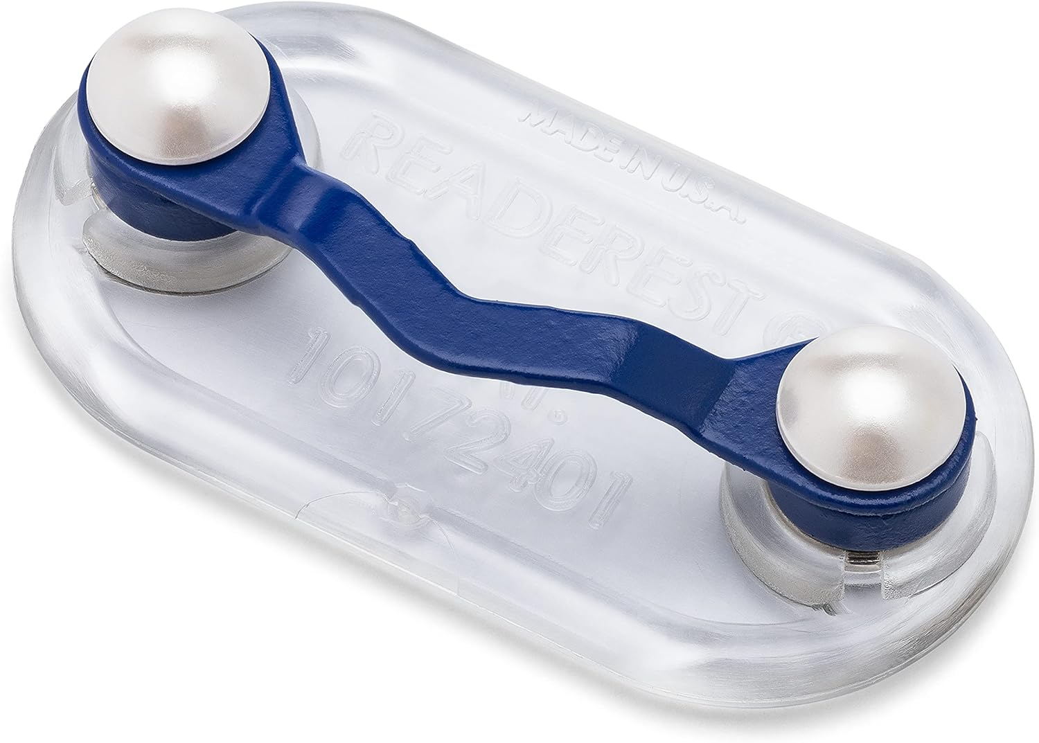 Readerest Magnetic Glasses Holder, Clip for Reading Glasses, Sunglasses, Work & ID Badges, Eyeglass Accessory, Eyewear Holder, Gift for Grandpa & Dad, Made in the USA (Stainless Steel)