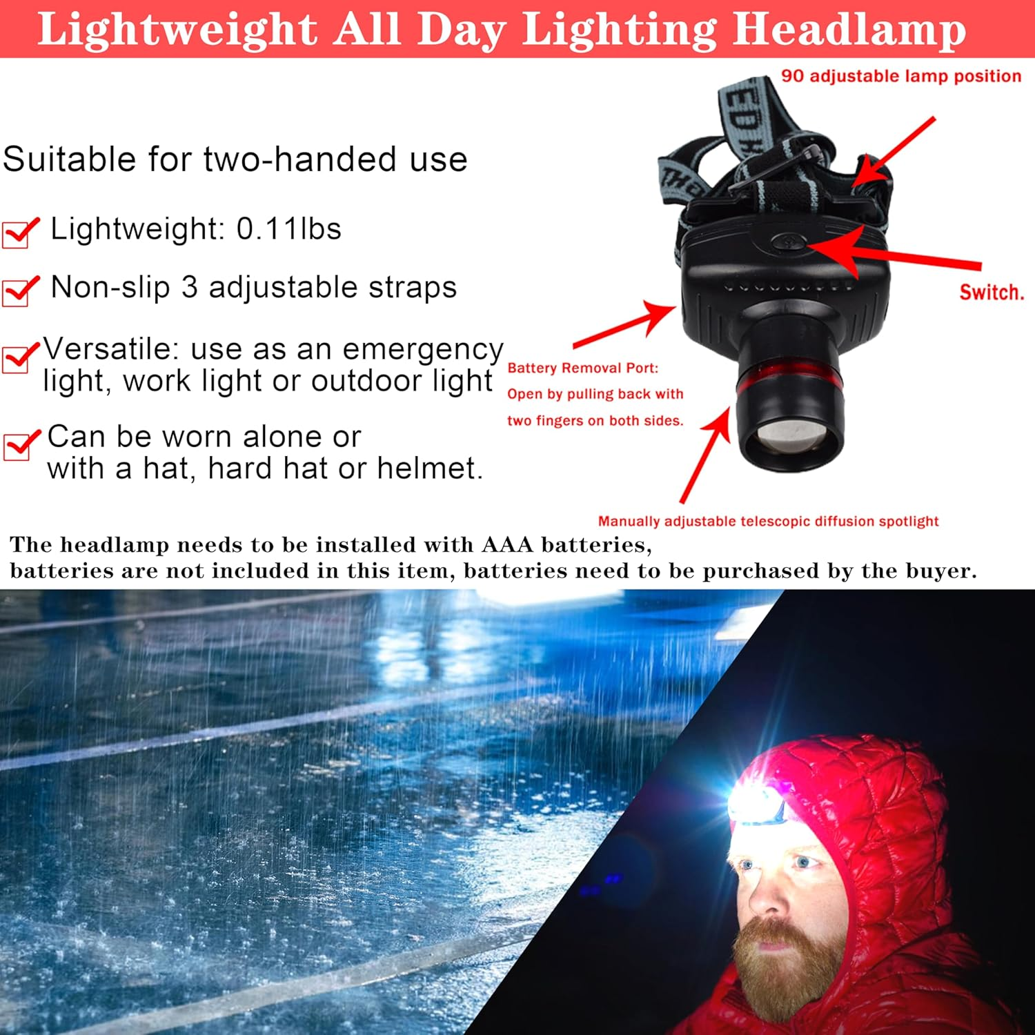 Roadside Assistance Emergency Kit Multipurpose Bag, Premium with Battery Jumper Cable Automotive Kit for Car,Vehicle, Truck or SUV for Men or Women, Black image number 4