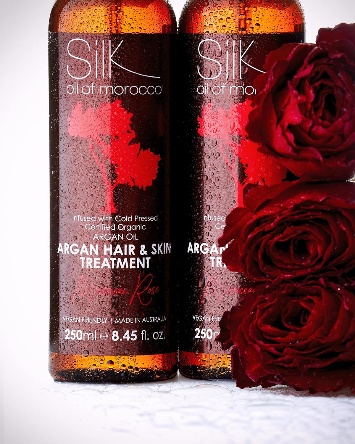 SILK OIL of MOROCCO Moroccan Rose Argan Hair and Skin Treatment Serum 250 Ml, Red image number 3