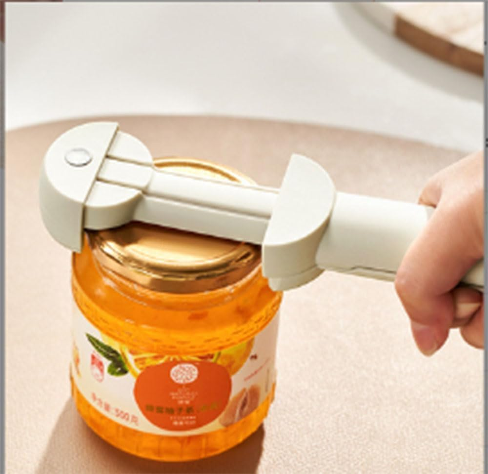 Multifunctional Retractable Bottle Opener,Jar Opener Bottle Opener, Adjustable Multifunctional Can Opener Jar Lid Gripper, for Weak Hands, Senior Arthritis (White) image number 5