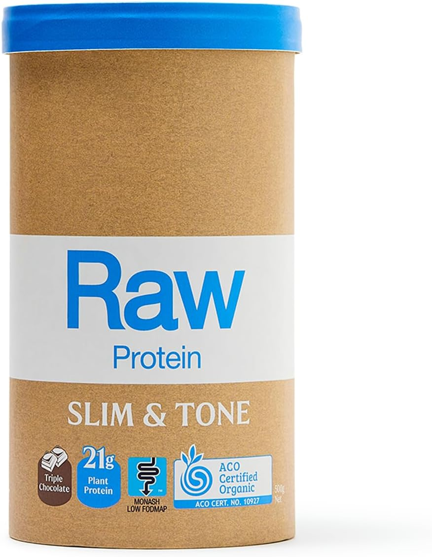 Amazonia Raw Protein Slim & Tone Triple Chocolate - Organic Low-Carb Plant-Based Protein Powder with 21G Vegan Protein, Gluten-Free, Low FODMAP, Fermented for Easy Digestion, Rich in Iron & Zinc, 1Kg image number 3
