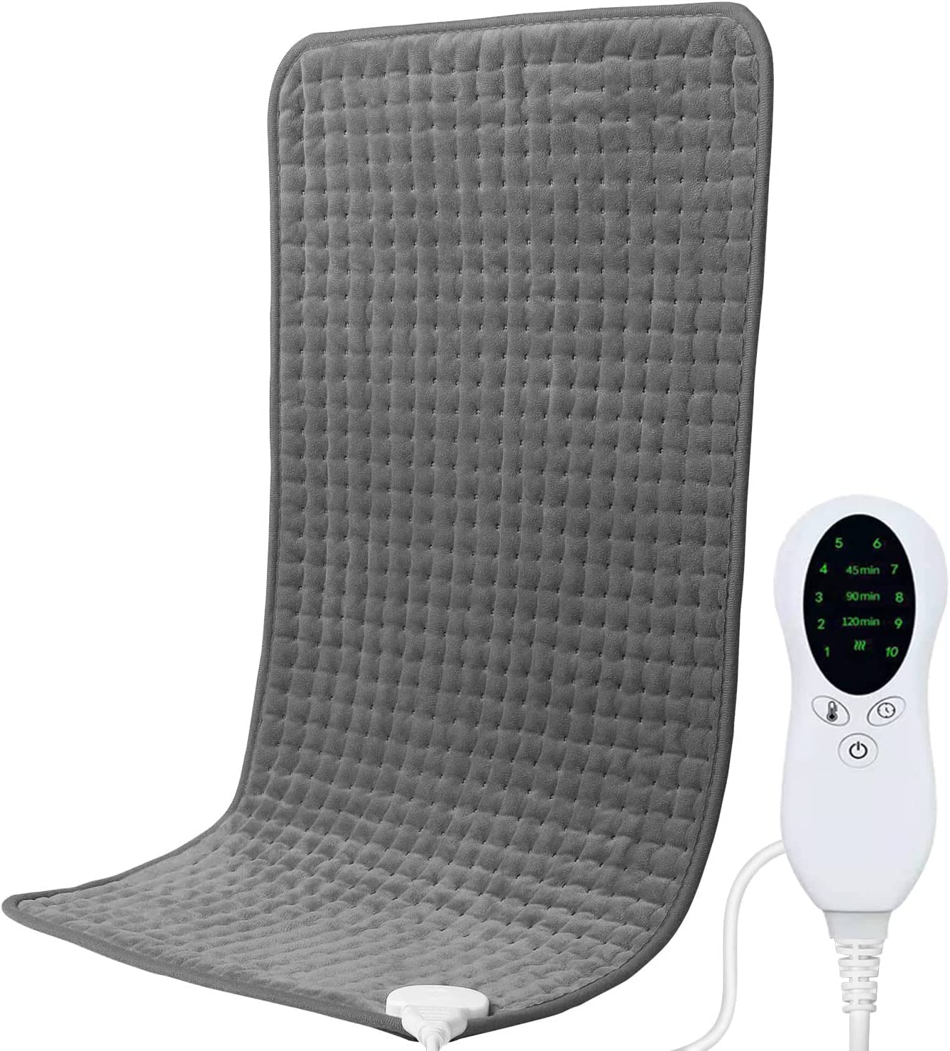 Heating Pad for Back Pain Relief Electric Heat Pad Ultra Soft with 10 Adjustable Temperature Settings 3 Timer Options Machine Washable (12 * 24 In) image number 5