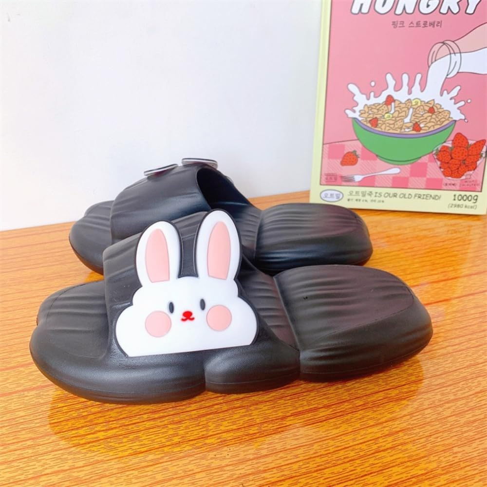 Bunny Slippers Bathroom Slippers Femaler Student Girl Heart Home Deodorant Slippers Soft Cute Platform Rabbit Slippers